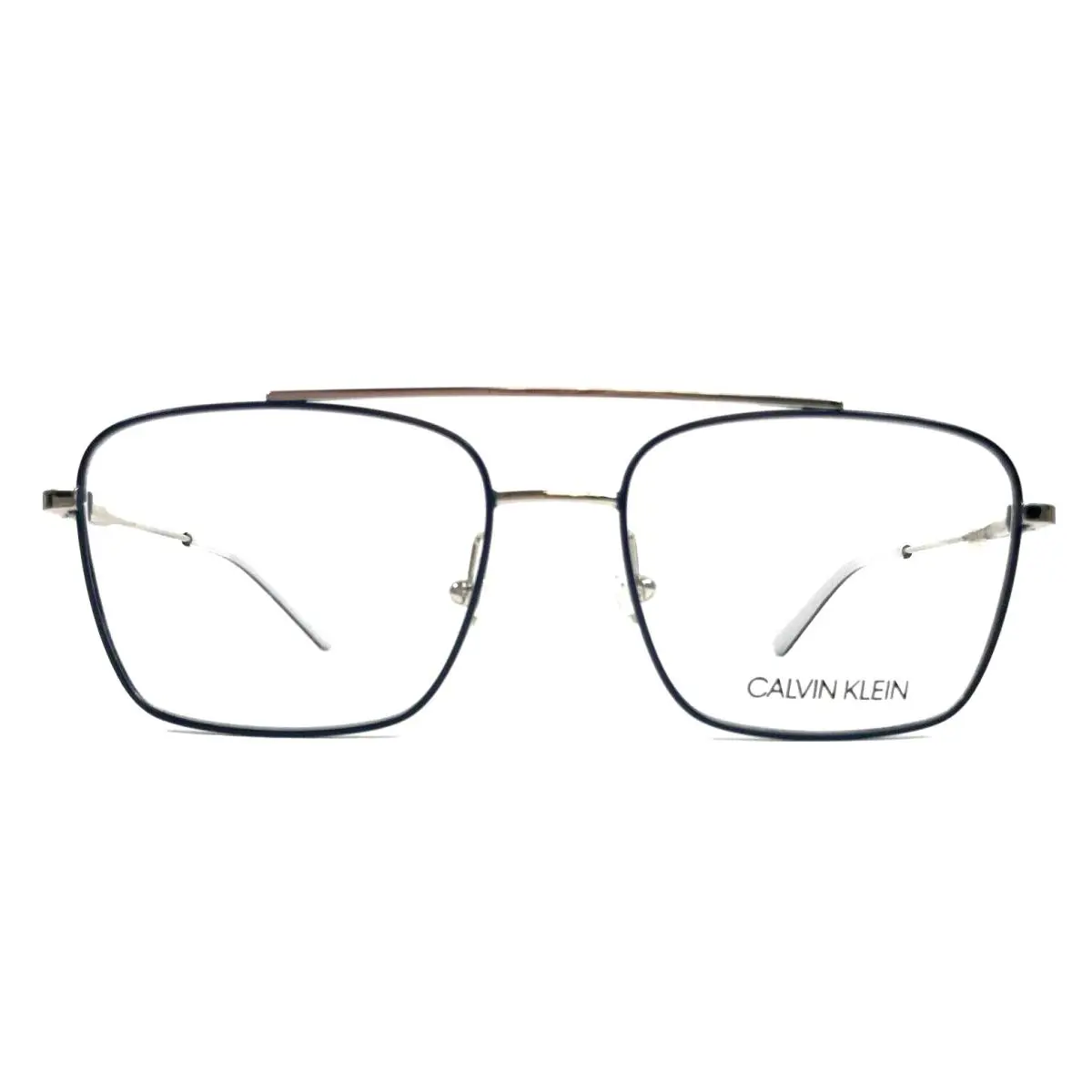 Calvin Klein Eyeglasses Frames CK19104 410 Satin Navy Gunmetal Square 53-17-140