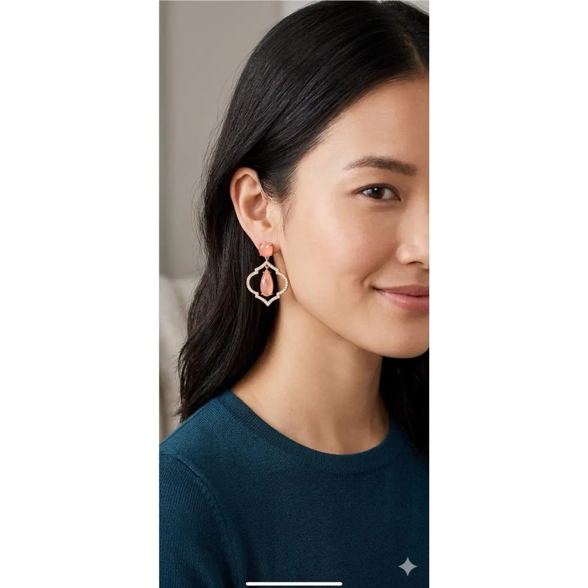 Kate Spade Lantern Gems Quatrefoil Drop Earrings 163 D