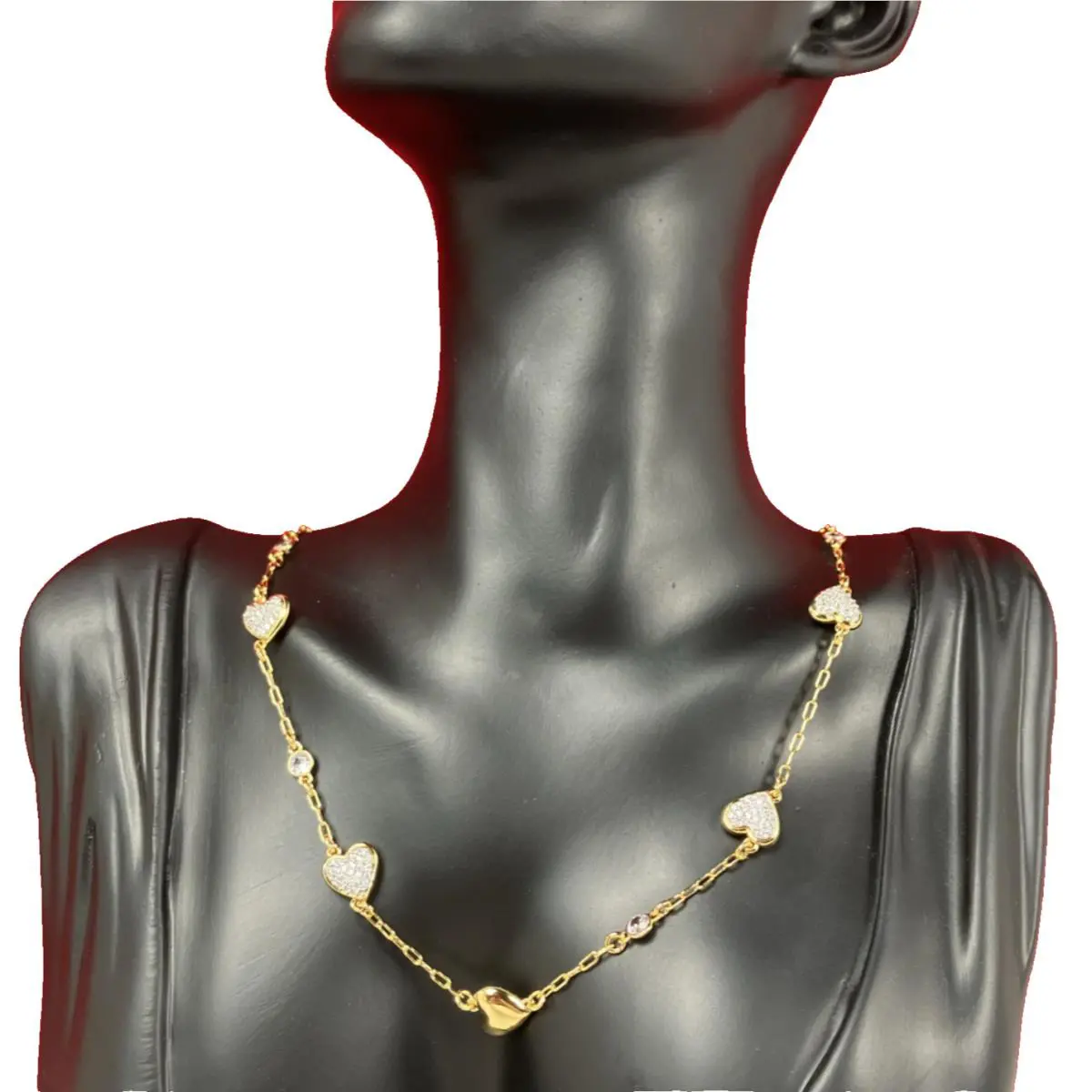 Kate Spade Pave Gold All My Heart Collar Reversible Necklace KK483 Orig