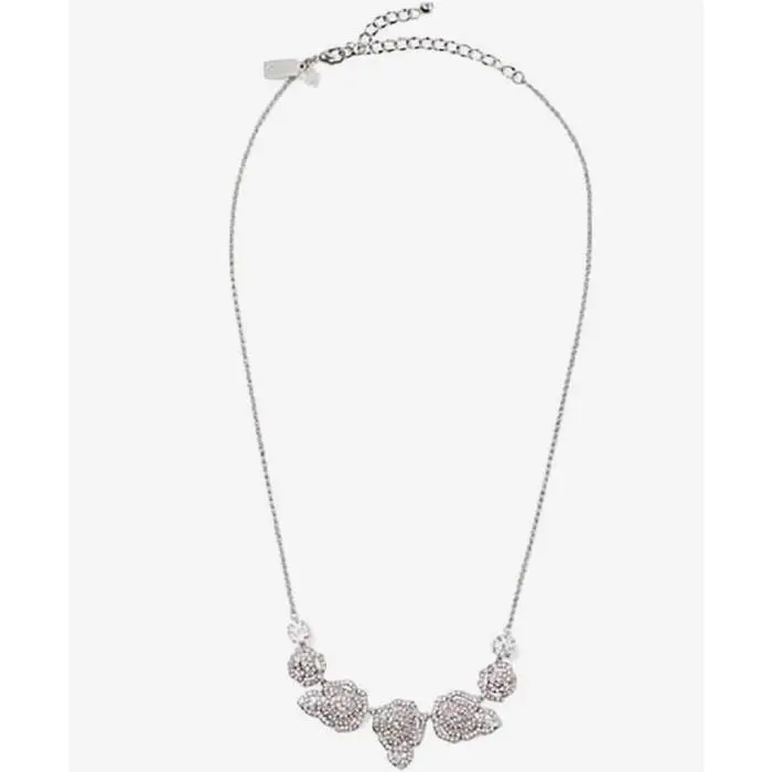 Kate Spade New York Crystal Rose Mini Necklace Silver Retail