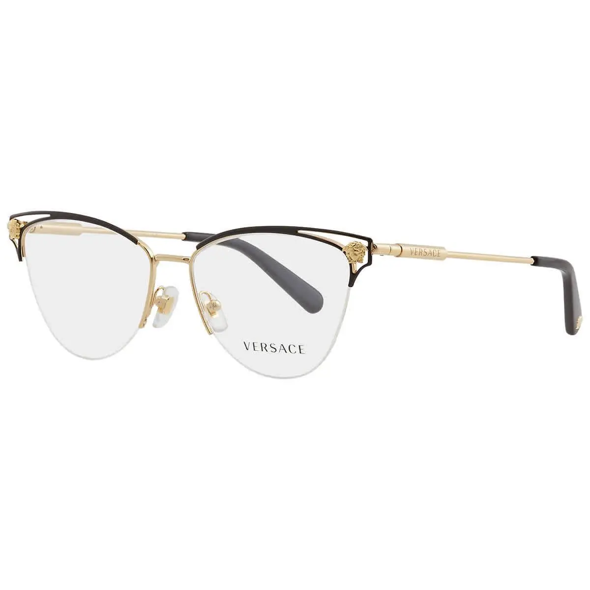 Versace Demo Cat Eye Ladies Eyeglasses VE1280 1433 55 VE1280 1433 55 - Gold, Frame: Gold