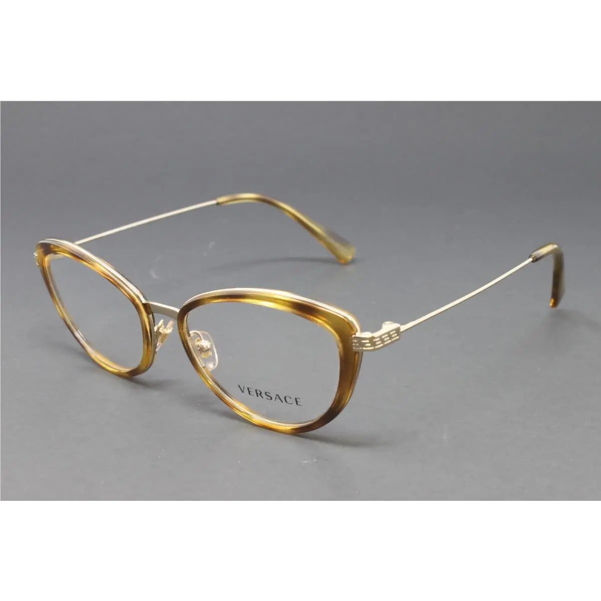 Versace VE1244 1400 53mm Pale Gold Havana Women’s Metal Eyeglasses Frame