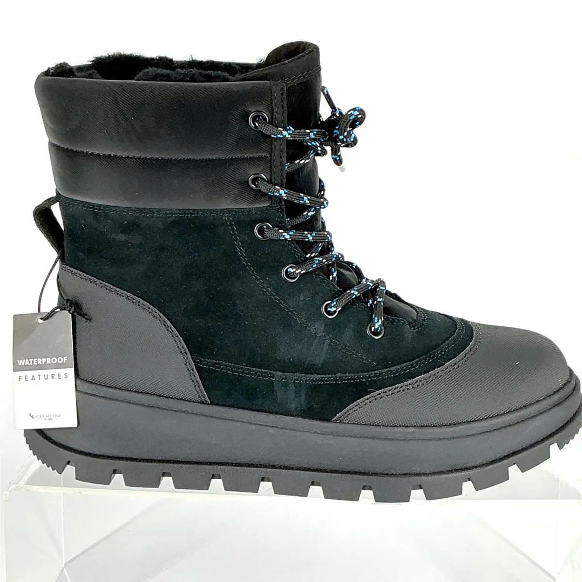 Koolaburra by Ugg Size 9 Mens Black Waterproof Suede Winter Boots