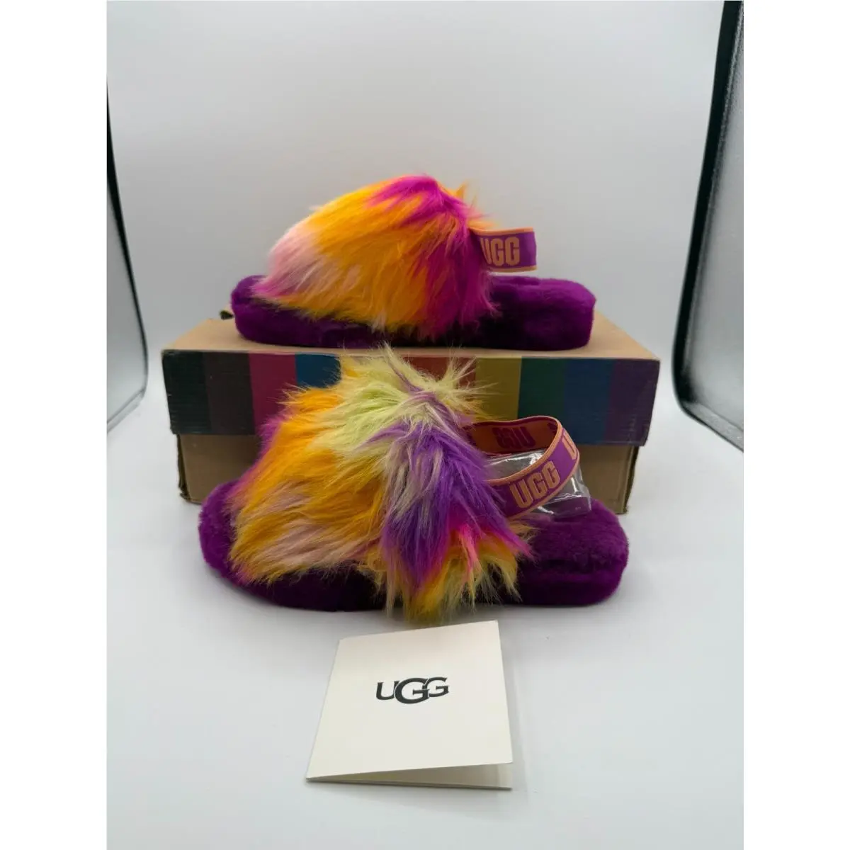 Ugg Girls K Fluff Yeah Slide Cali Collage Size 4