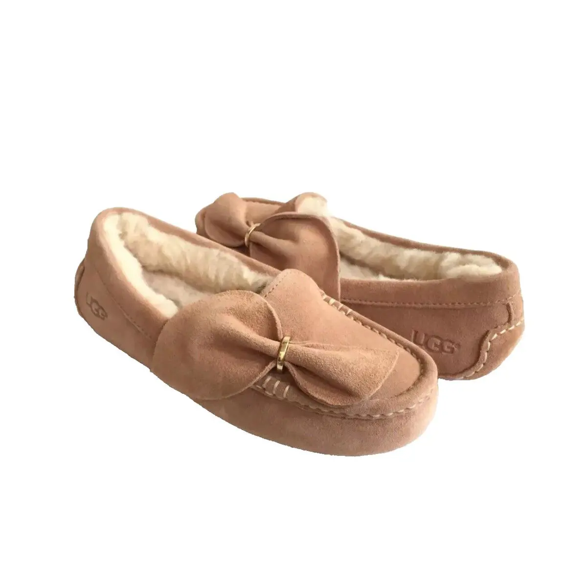 Ugg Ansley Twist Arroyo Shearling Lined Moccasin Shoe US 5 / EU 36 / UK 3