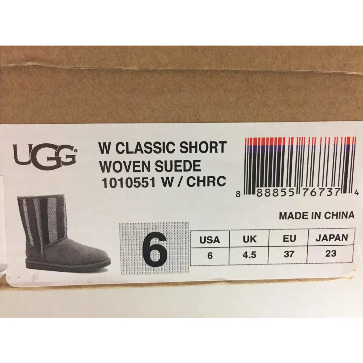 UGG shoes - UGG CLASSIC SHORT - CLASSIC SHORT - CHARCOAL 6