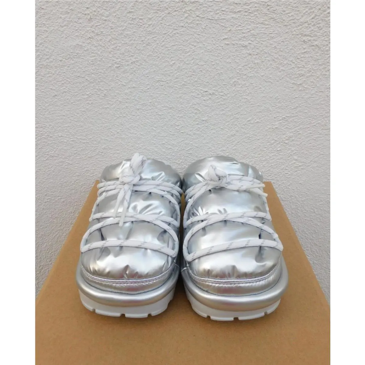 UGG shoes - UGG HI Shine Spaceslider Slide - Silver (UPC: 196565781512) 2