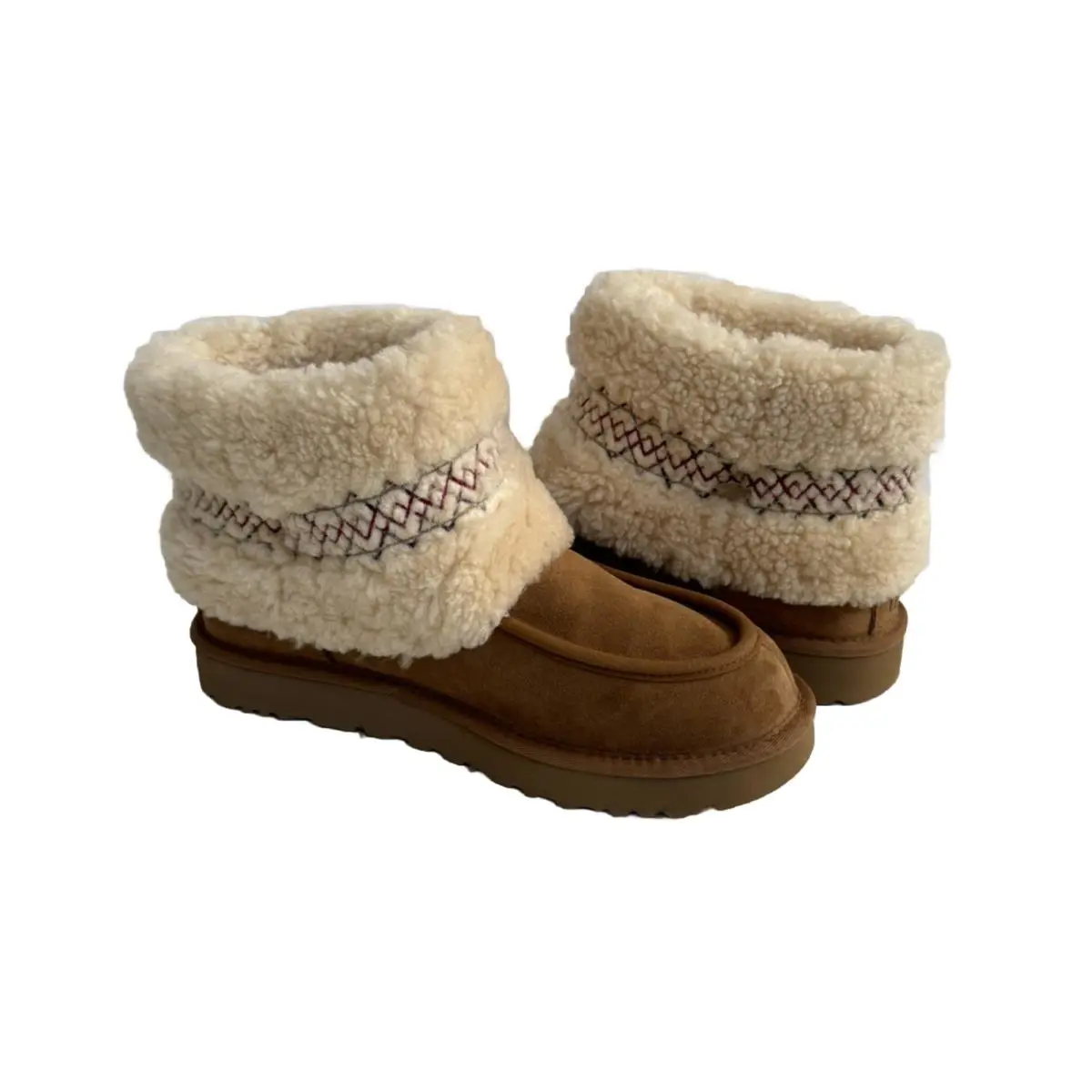 UGG shoes - UGG CLASSIC MINI UGG BRAID - CHESTNUT 0