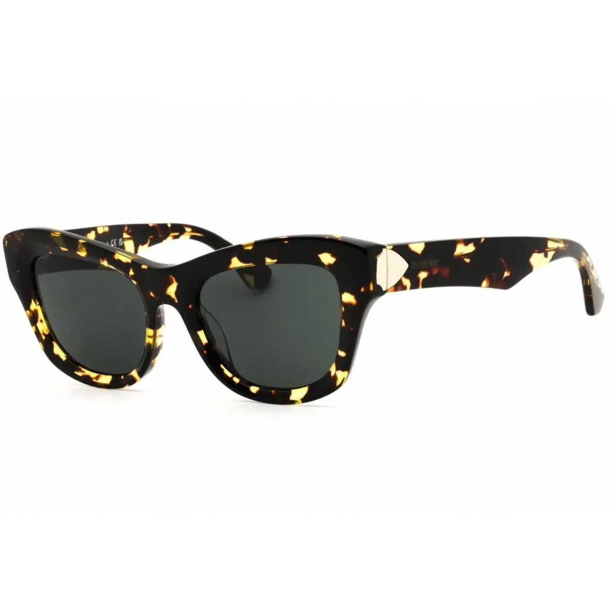 Burberry Women`s Sunglasses Yellow Havana Acetate Cat Eye Frame 0BE4442U 410687