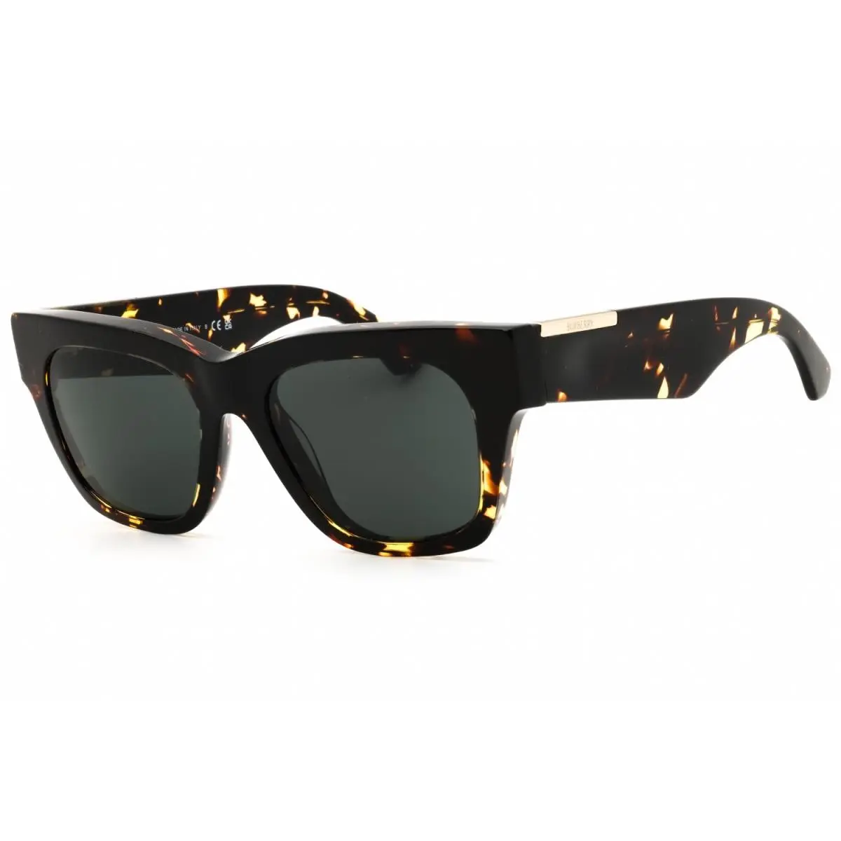 Burberry BE4424 410687 Sunglasses Yellow Havana Frame Dark Grey Lenses 52mm