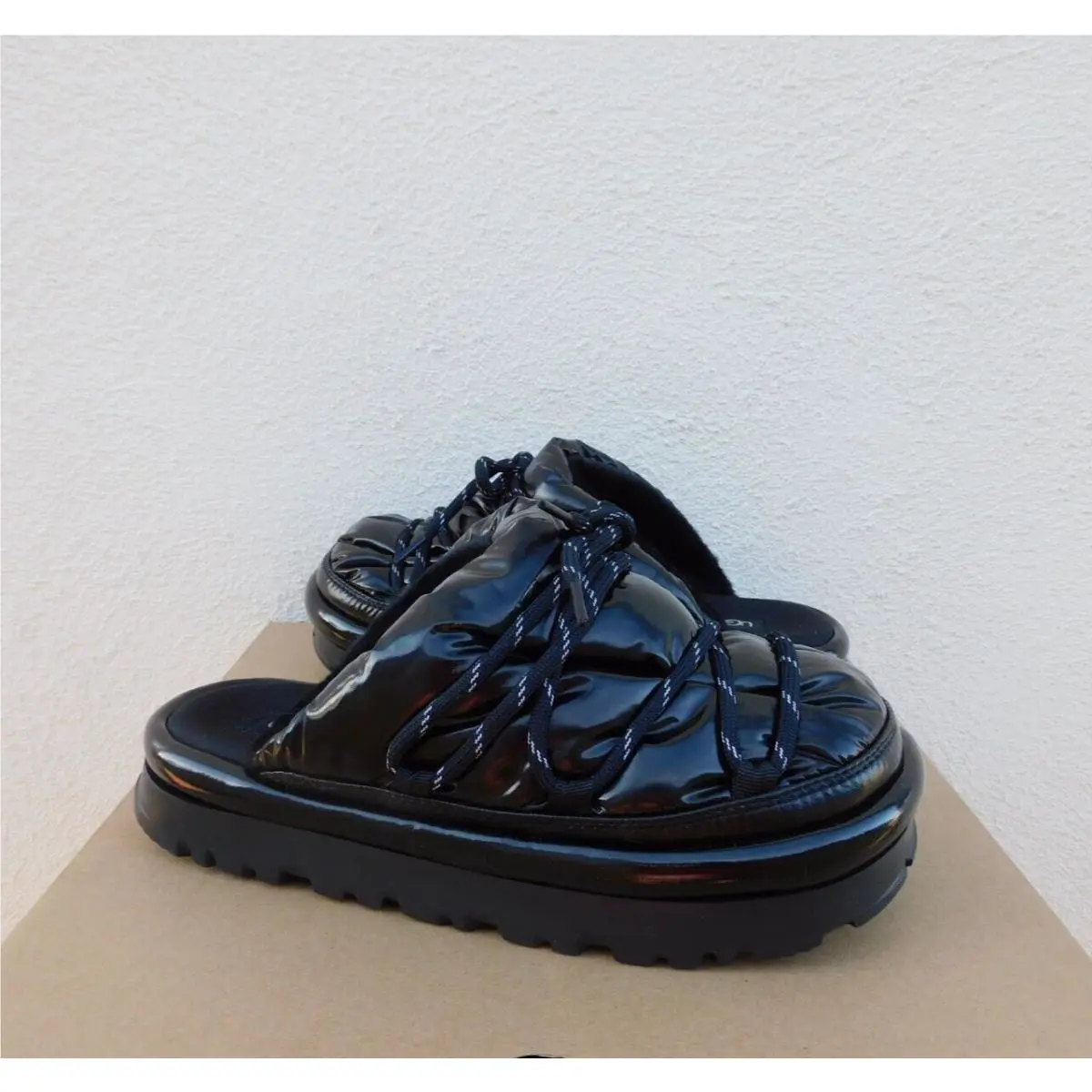 UGG shoes - UGG HI Shine Spaceslider Slide - Black (UPC: 196565781376) 0