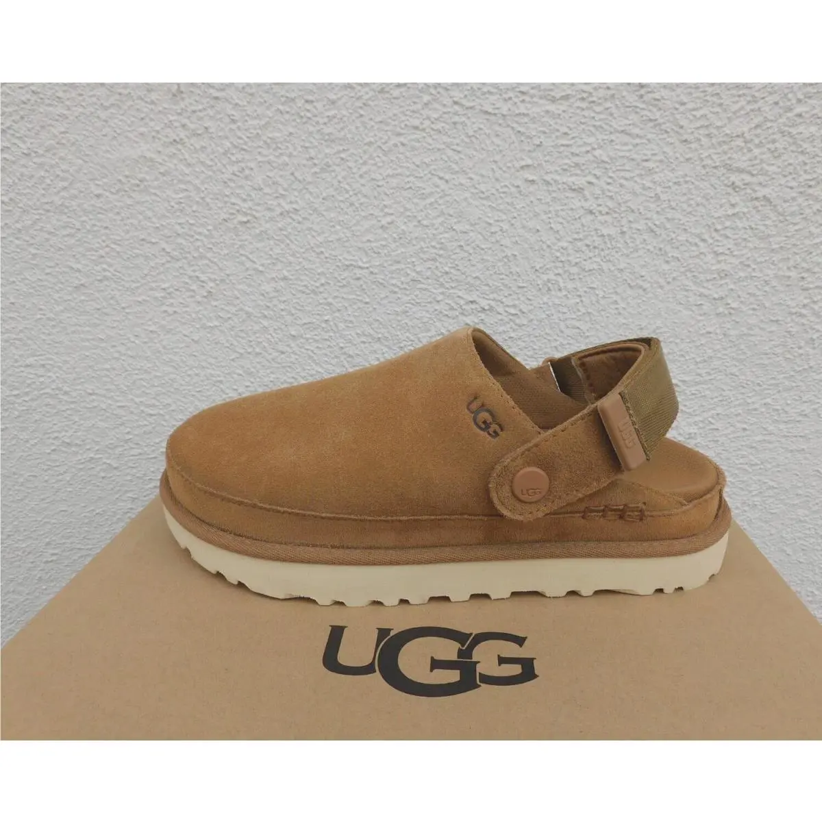 UGG shoes - UGG Goldenstar Clog Platform Sandal - Chestnut (UPC: 196565243379) 0