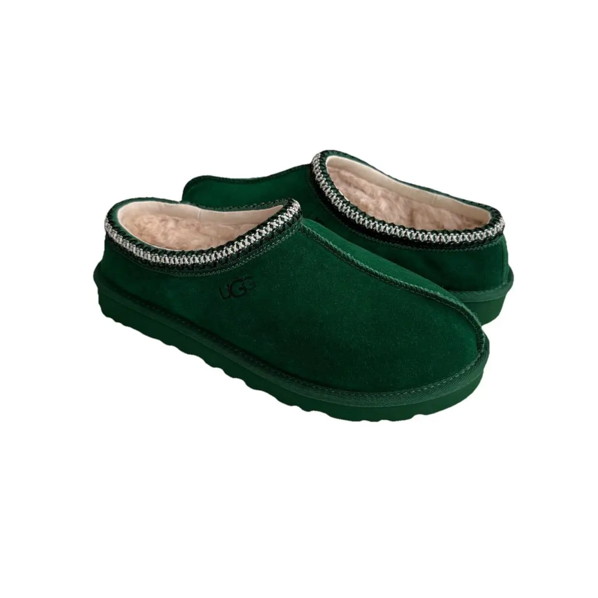 Ugg Men Tasman Monstera Green Shearling Lined Moccasin Shoe US 9 / EU 42 / UK 8