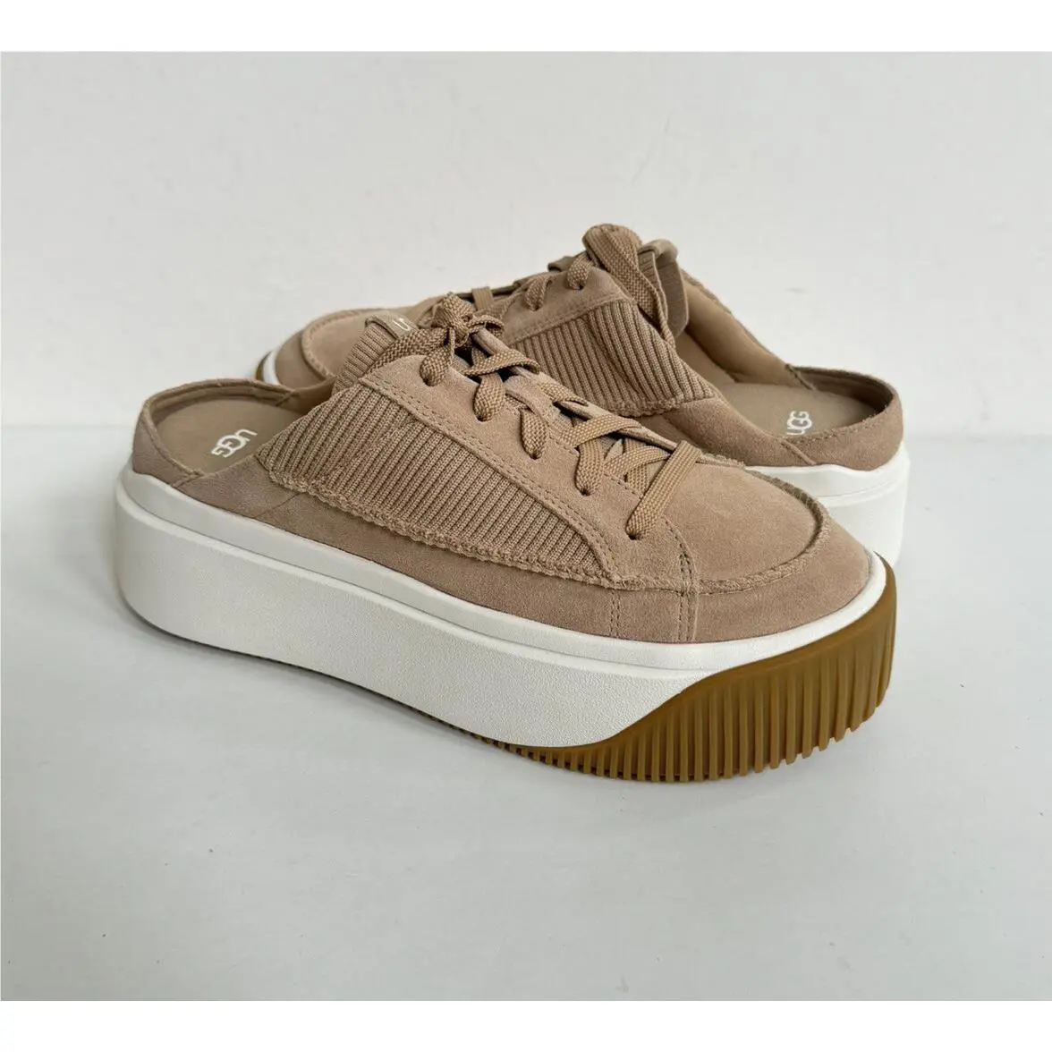 Ugg Ez-duzzit Mule Sand Platform Slip ON Sneaker Shoes US 10 / EU 41 / UK 8