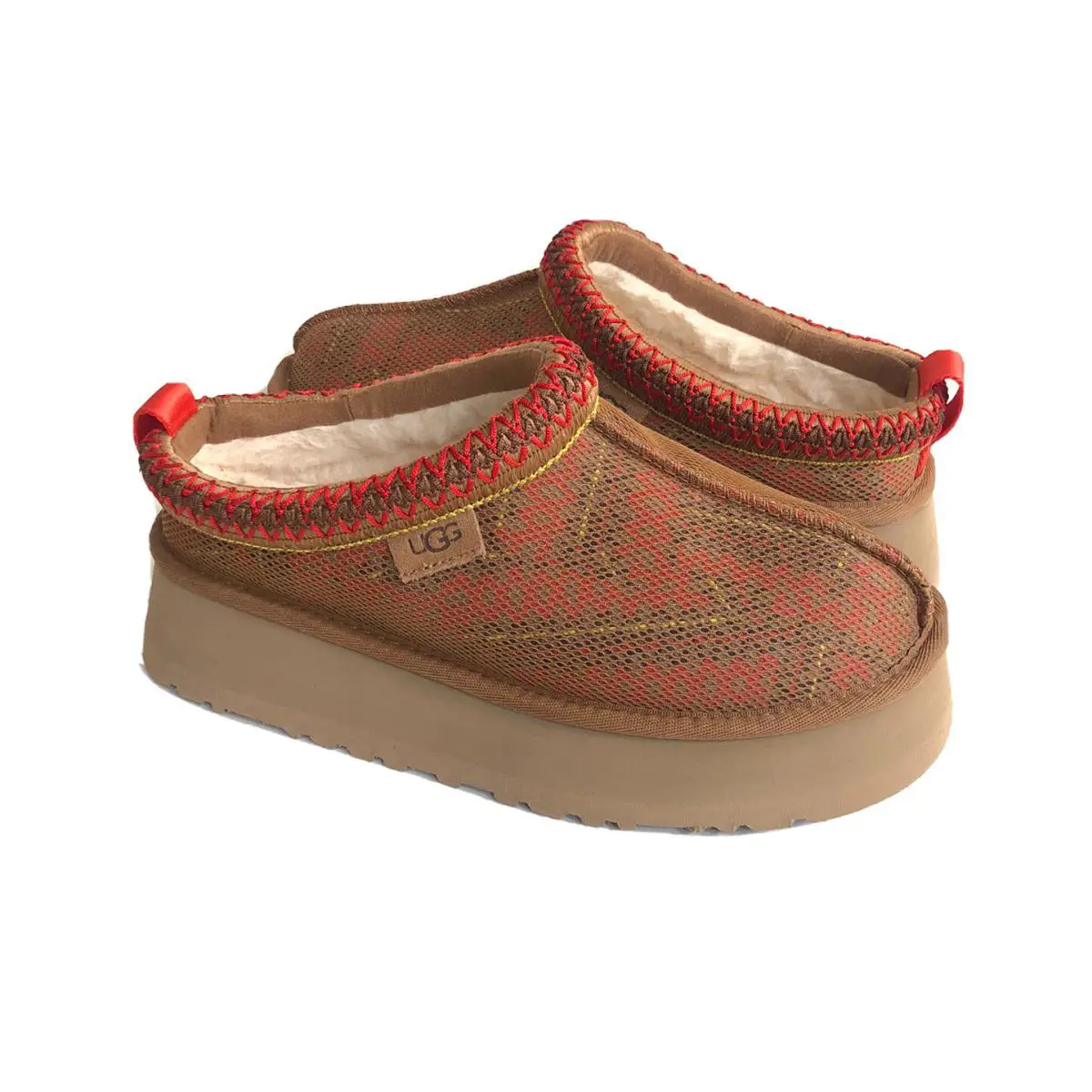 Ugg Women Tazz Maxi Tasman Chestnut Shearling Platform Shoes US 9 / EU 40 / UK 7 - CHESTNUT