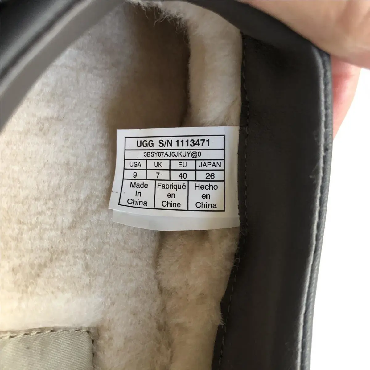 UGG shoes - UGG CLASSIC BOOM SLIP-ON CHARCOAK - CHARCOAL 5