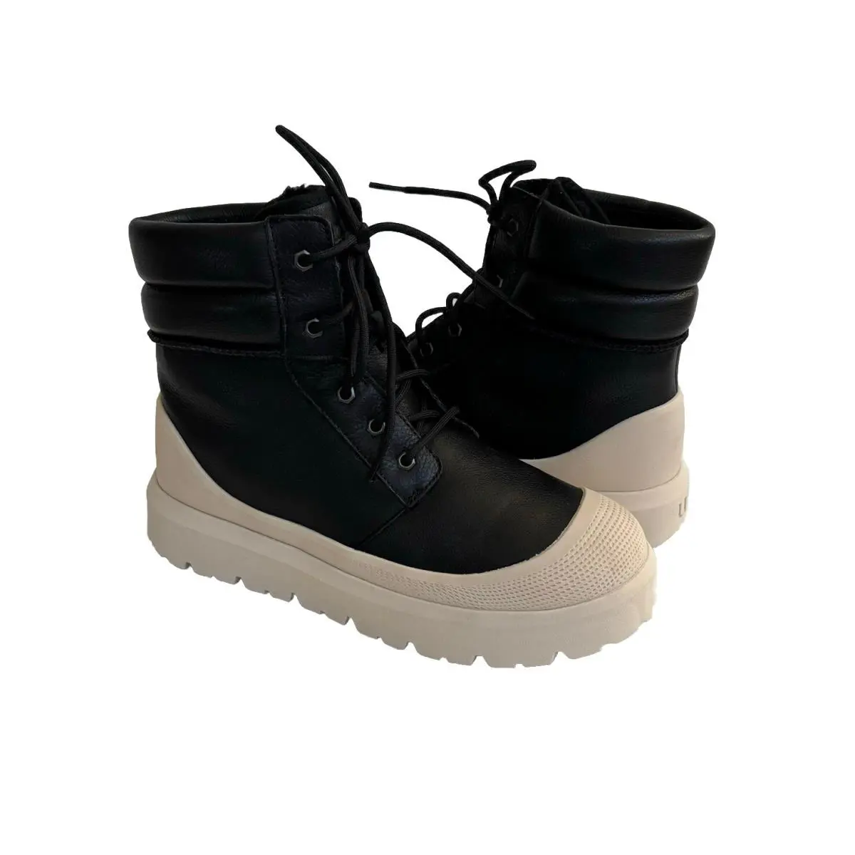 Ugg Men Neumel High Weather Hybrid Black Birch Leather Boot US Men 6 / Women 7
