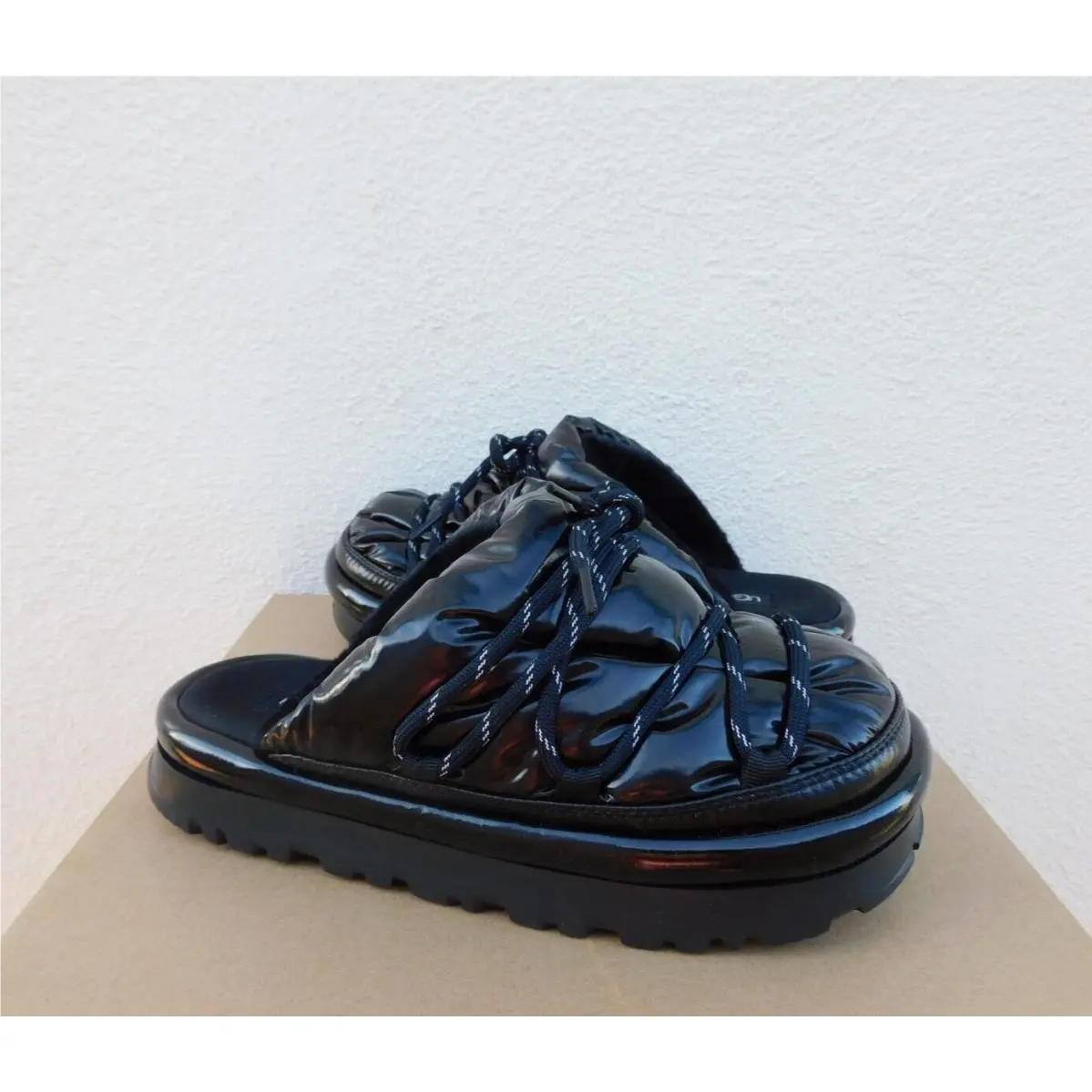 UGG shoes - UGG HI Shine Spaceslider Slide - Black (UPC: 196565781437) 1