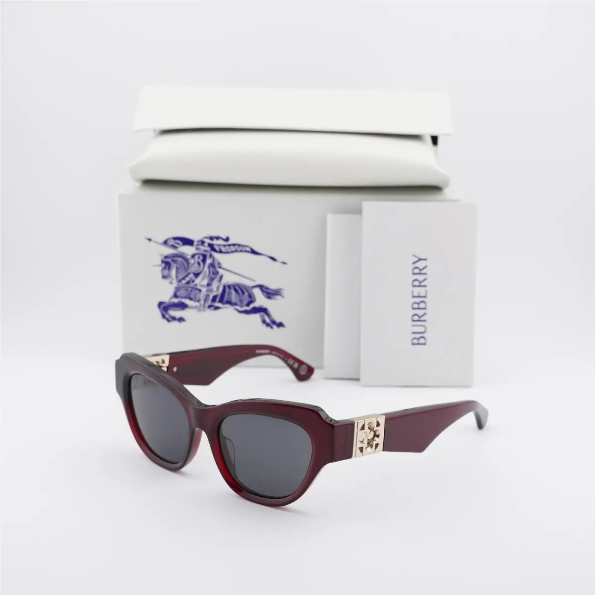 Burberry BE4423F 412887 Bordeaux/dark Grey 52-18-130 Sunglasses