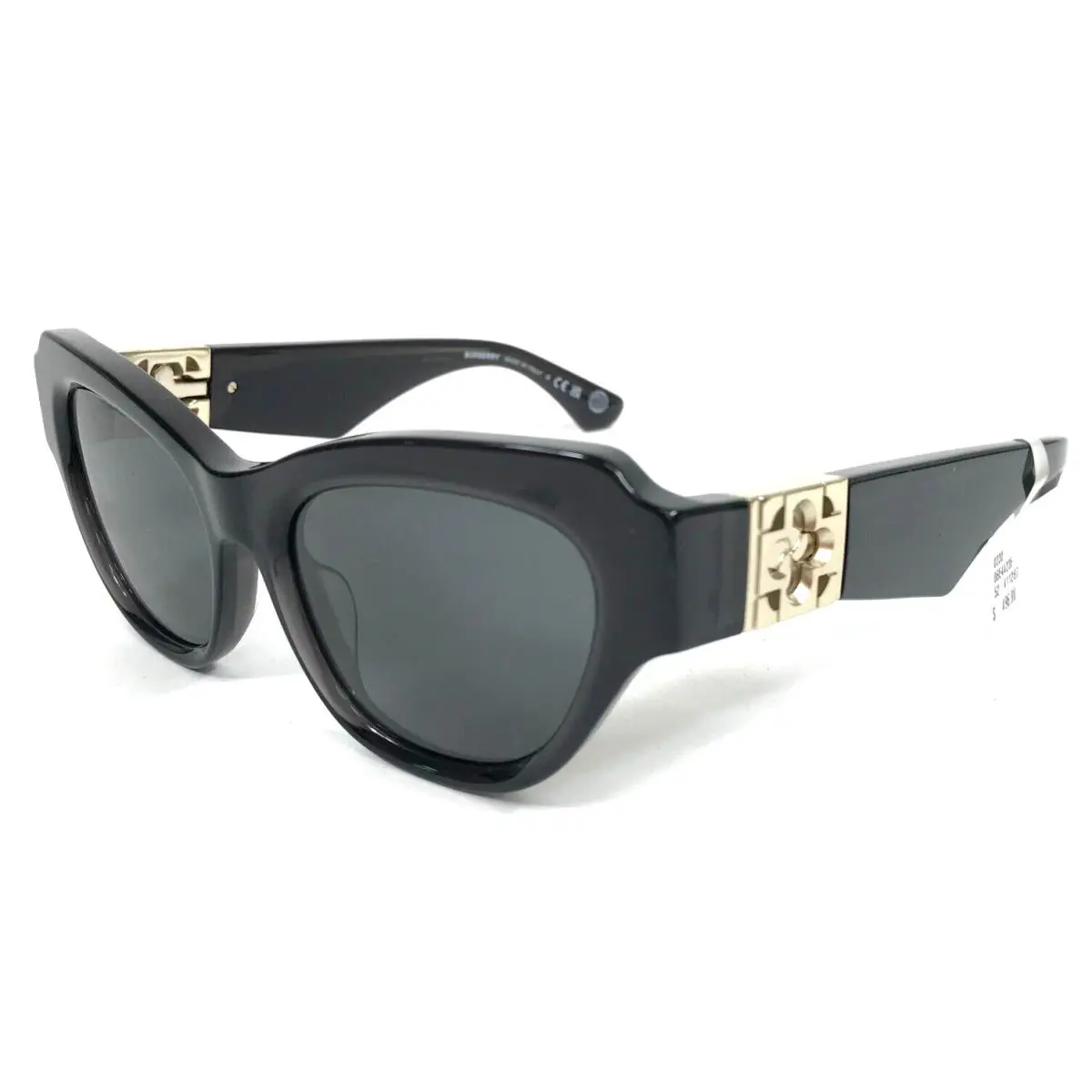 Burberry Sunglasses B4423-F 4112/87 Dark Grey Cat Eye Frames w/ Dark Grey Lenses