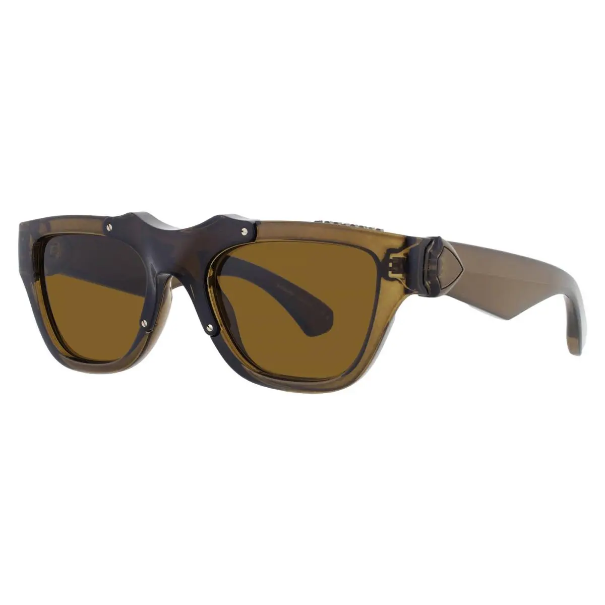 Dark Brown Square Unisex Sunglasses BE4445U 414373 53 BE4445U 414373 53 by Burberry