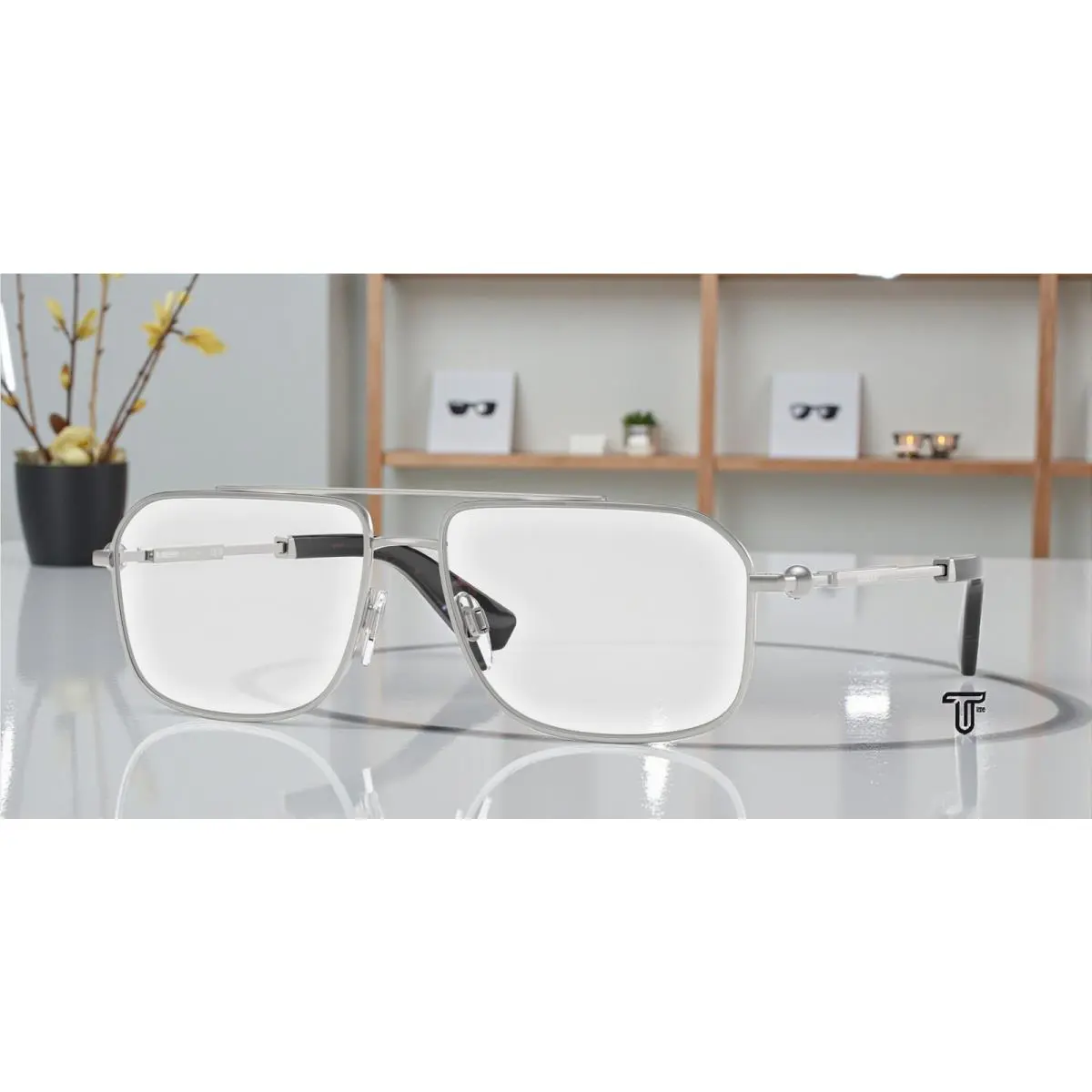 Burberry BE1391 1005 Silver Demo Lens 58 mm Men`s Eyeglasses