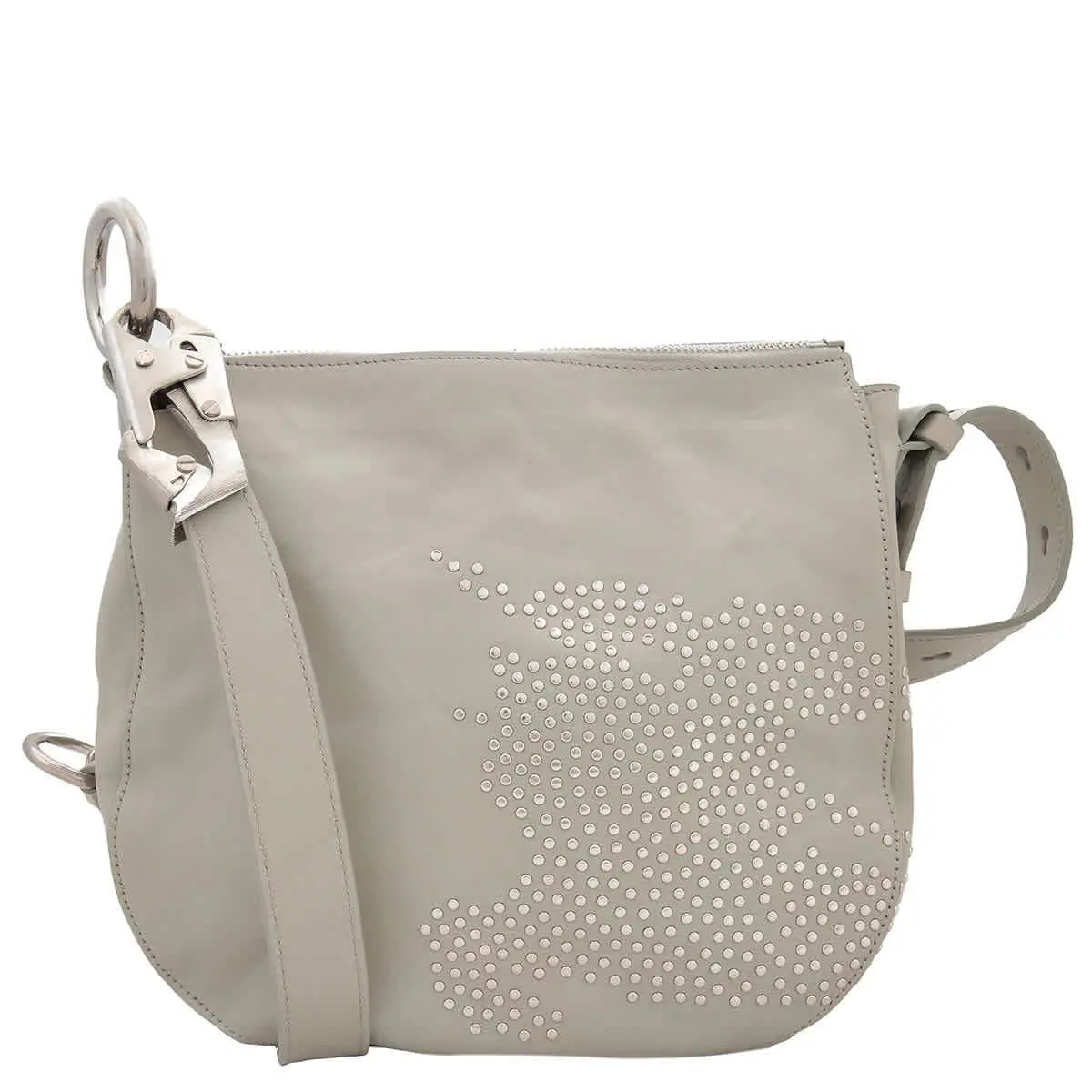 Burberry Small Knight Crossbody Bag 8085509 - White, Exterior: Fog