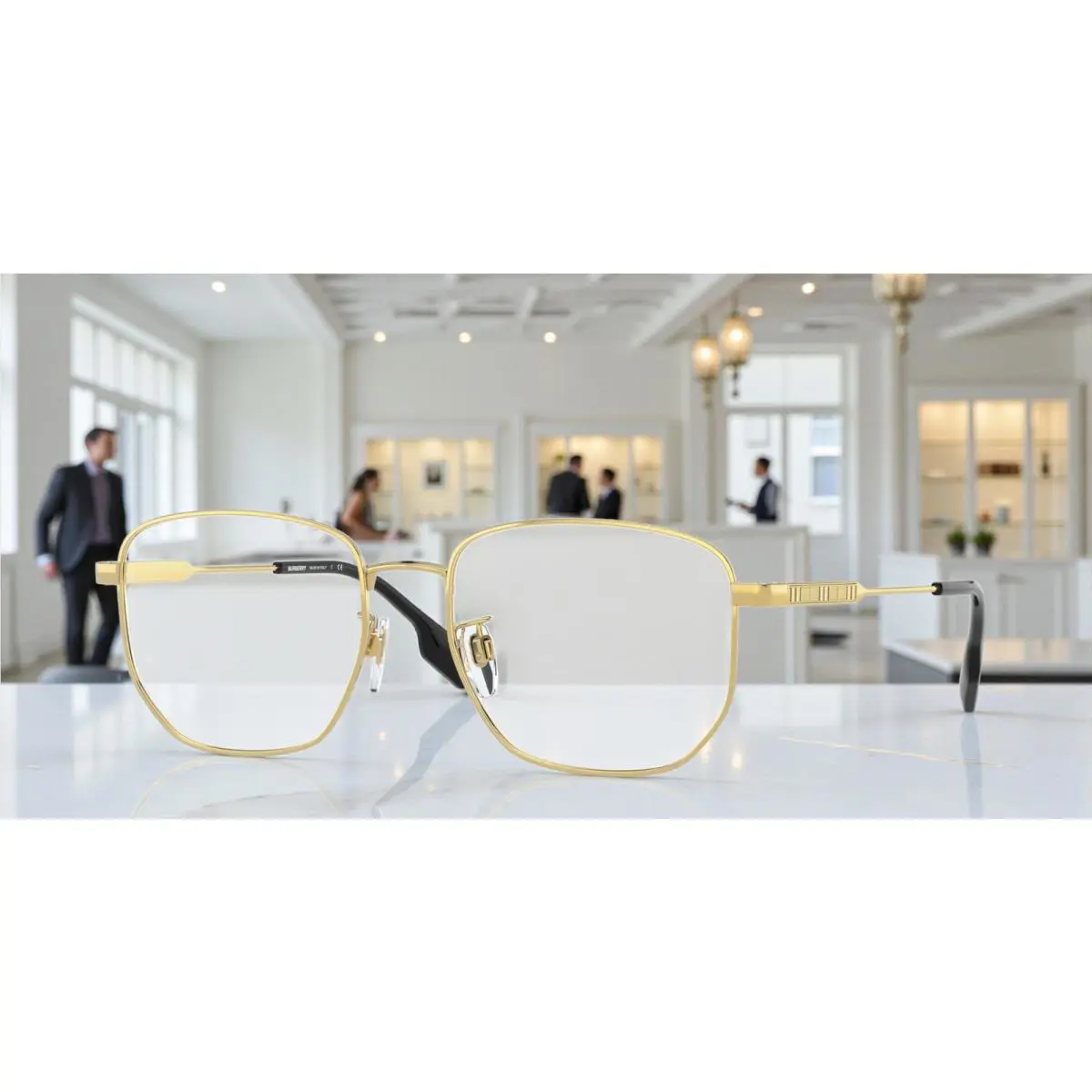 Burberry BE1352D 1017 Gold Demo Lens 56 mm Men`s Eyeglasses