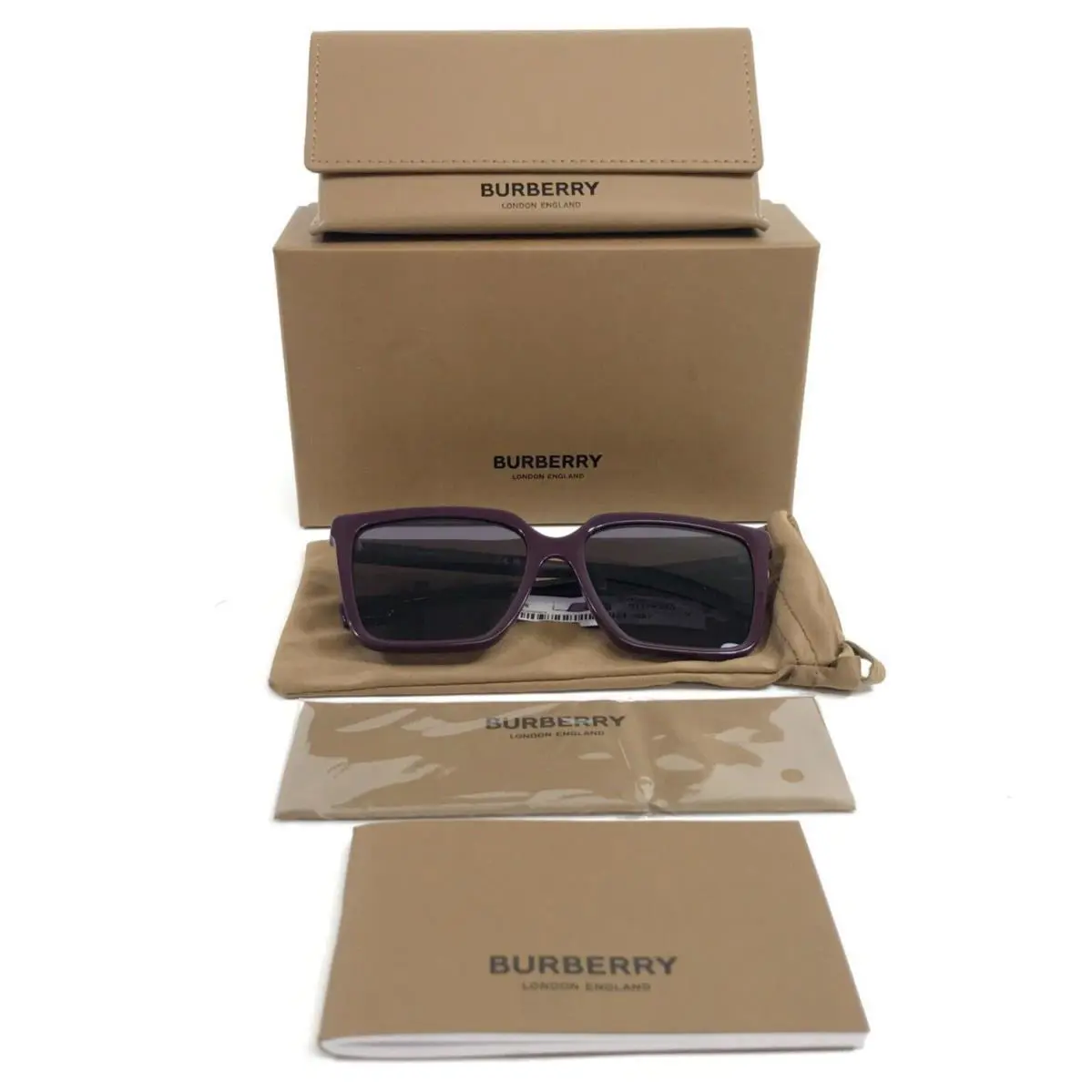 Burberry Sunglasses B4411-D 3400/1A Violet Butterfly Frames Light Purple Lenses