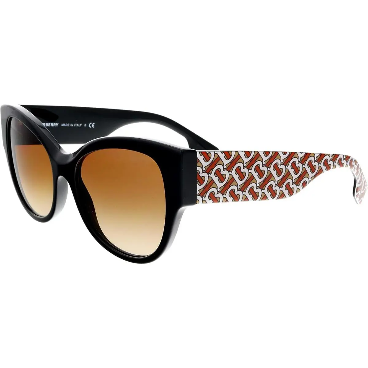 Burberry Sunglasses BE4294 382013 54mm Black-pattern / Brown Gradient Lens