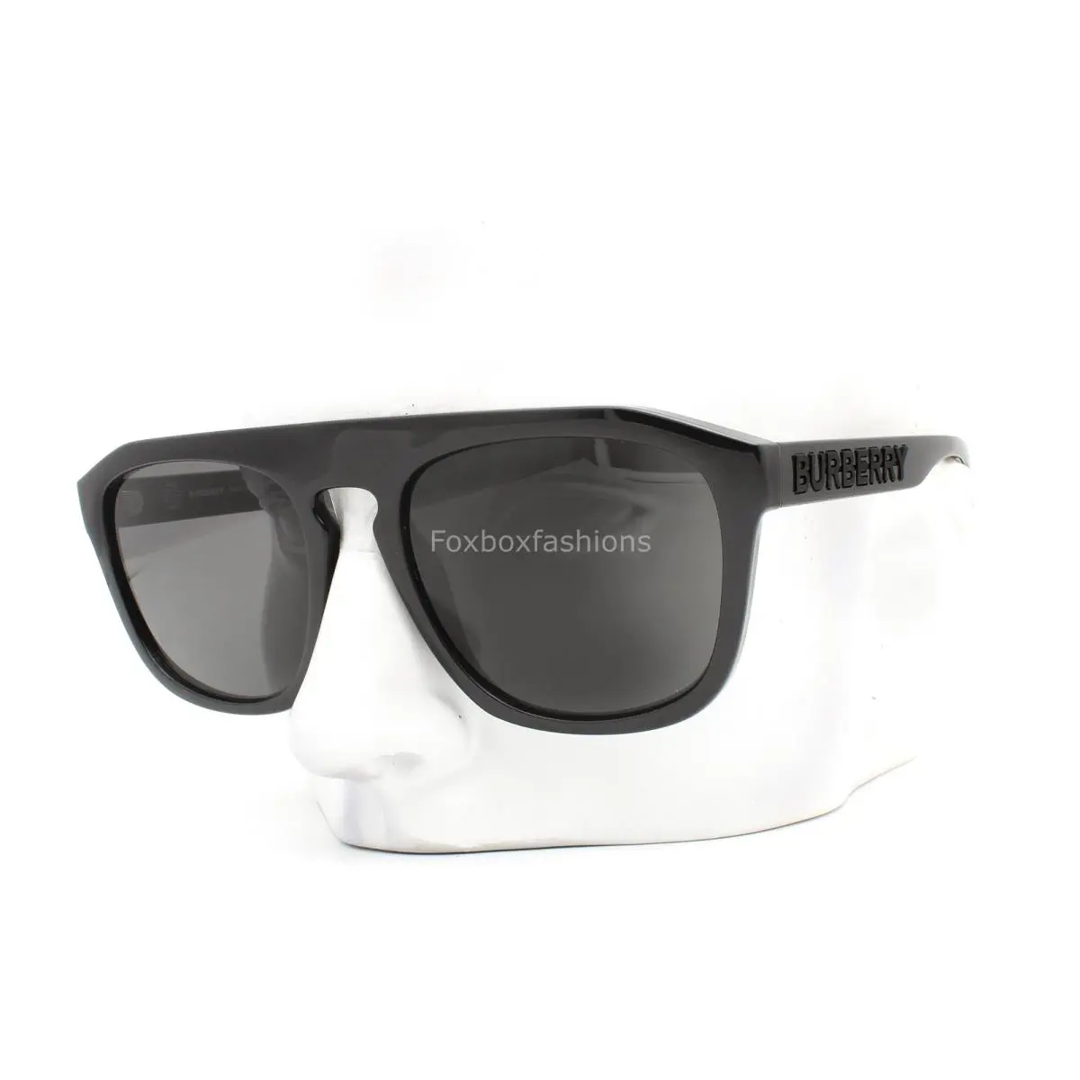 Burberry Wren Sunglasses Polished Black Gray Tinted B 4396-U 4142/87 with Case