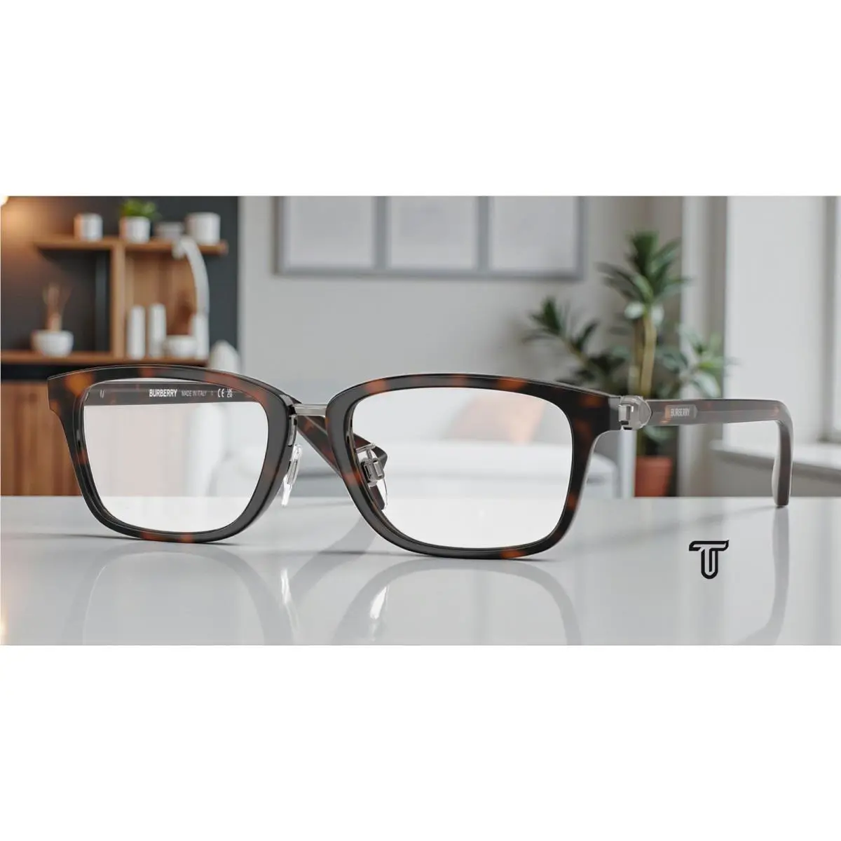 Burberry BE2437D 3002 Dark Havana Demo Lens 53 mm Men`s Eyeglasses