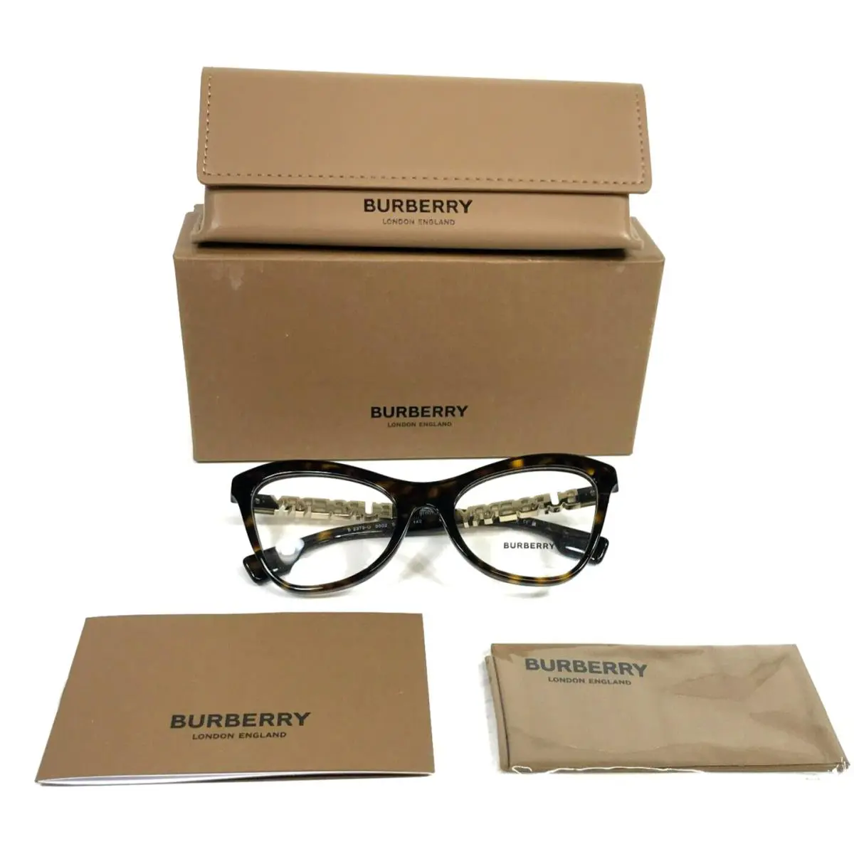 Burberry Eyeglasses Frames B2373-U 3002 Tortoise Gold Butterfly 54-19-140