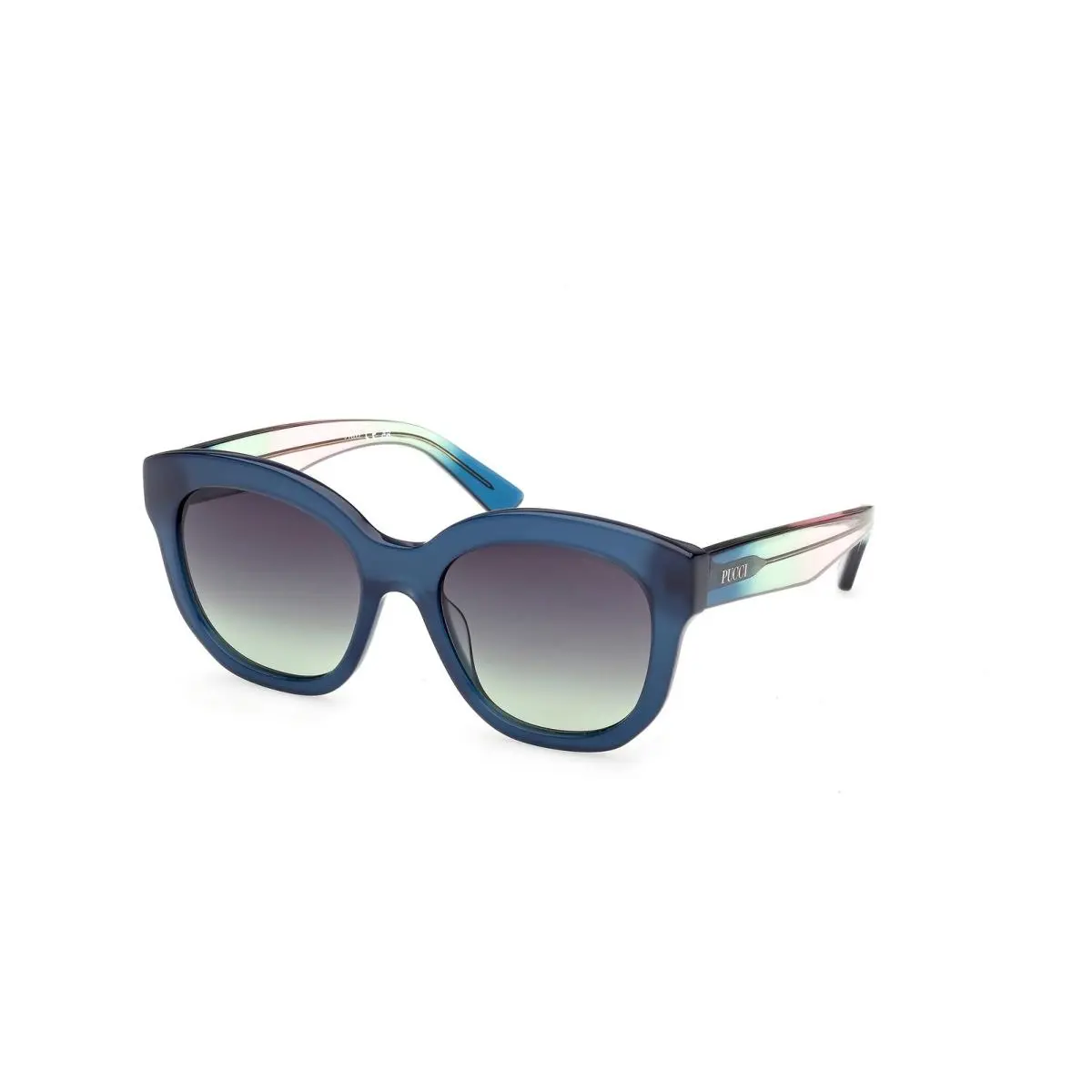 Emilio Pucci EP 0254 Shiny Light Blue / Blue/gradient 90B Size 53 Sunglasses