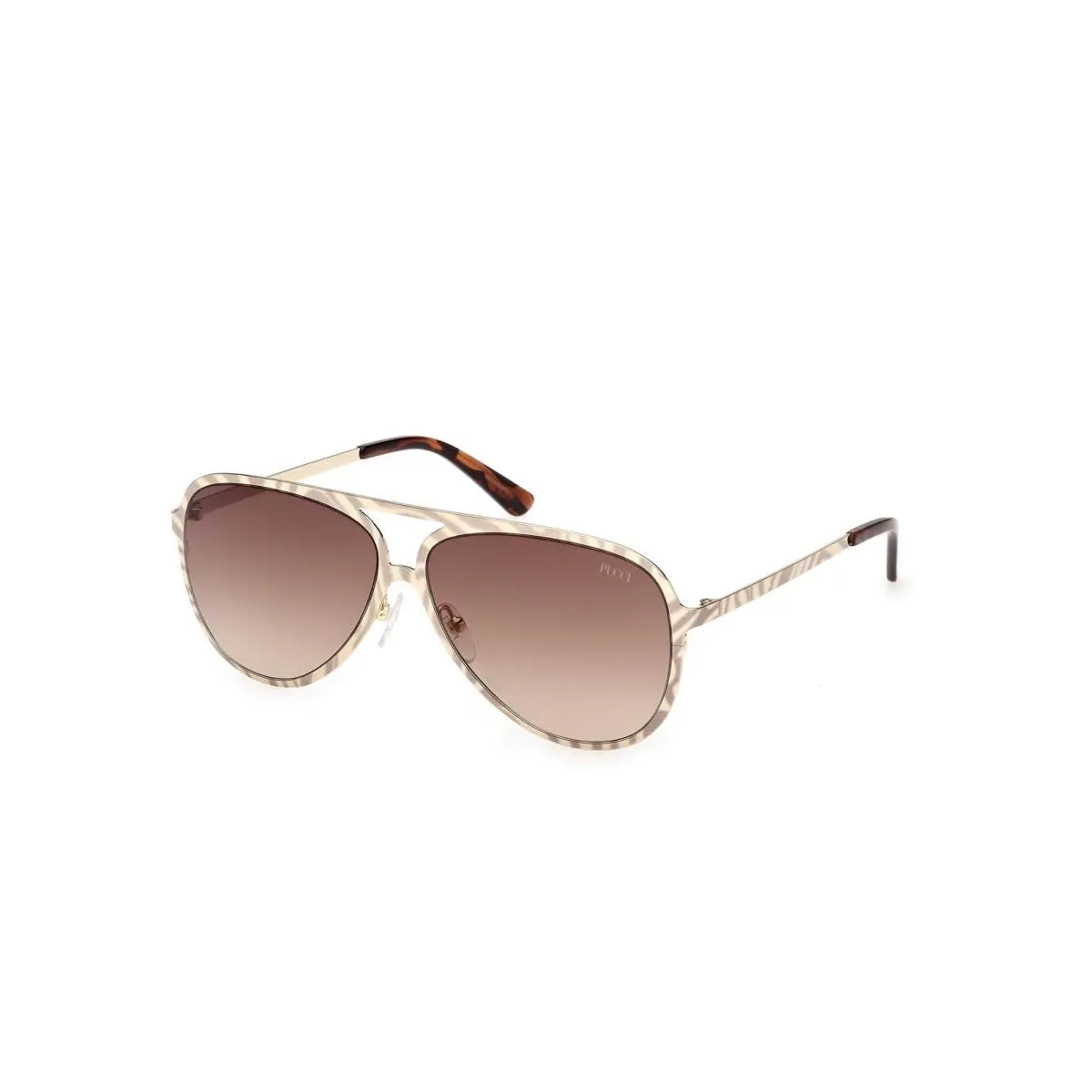 EP 0247 Shiny Pale Gold / 32F Size 58 Sunglasses by Emilio Pucci
