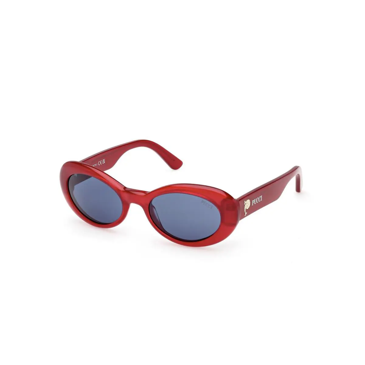 Emilio Pucci EP0234 Sunglasses Sun Glasses 66V Red 53 Unisex - Frame: Red/Monocolor, Lens: blue, Code: 66V
