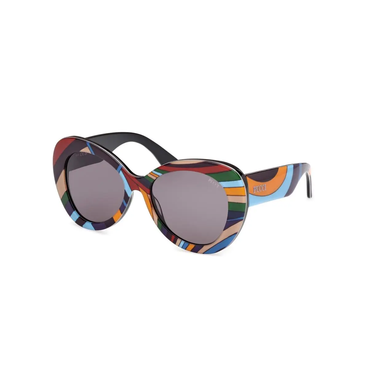 EP 0232 Black/texture / 99A Size 56 Sunglasses by Emilio Pucci