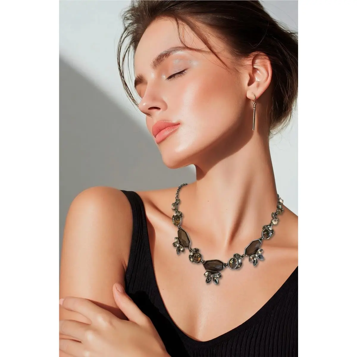 Givenchy Hemitate Tone Dark Wood Necklace 181 GN