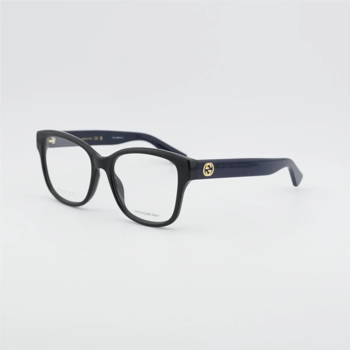 GG1340O 010 Shiny Black/blue 55mm Eyeglasses by Gucci