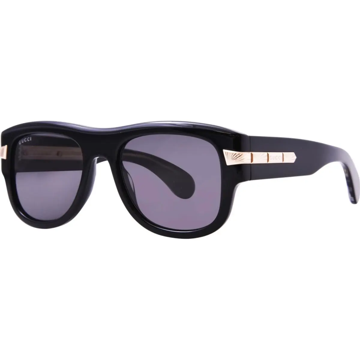 Gucci GG1517S 001 Sunglasses Men`s Black/grey Lenses Square Shape 54mm