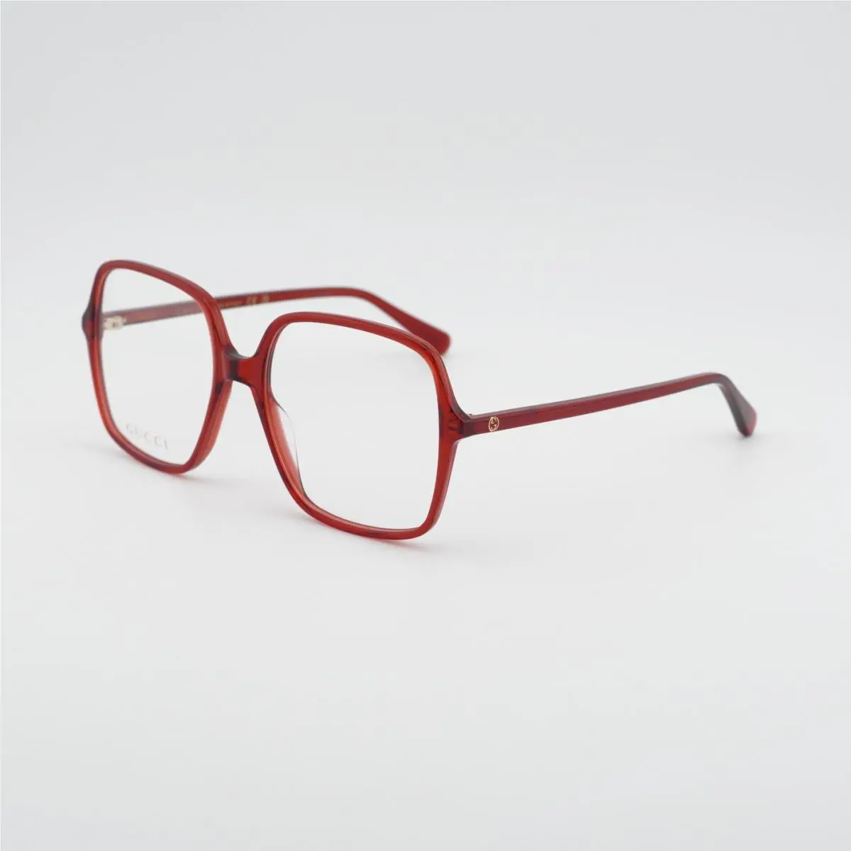 GG1003O 011 Shiny Transparent Red 53mm Eyeglasses by Gucci