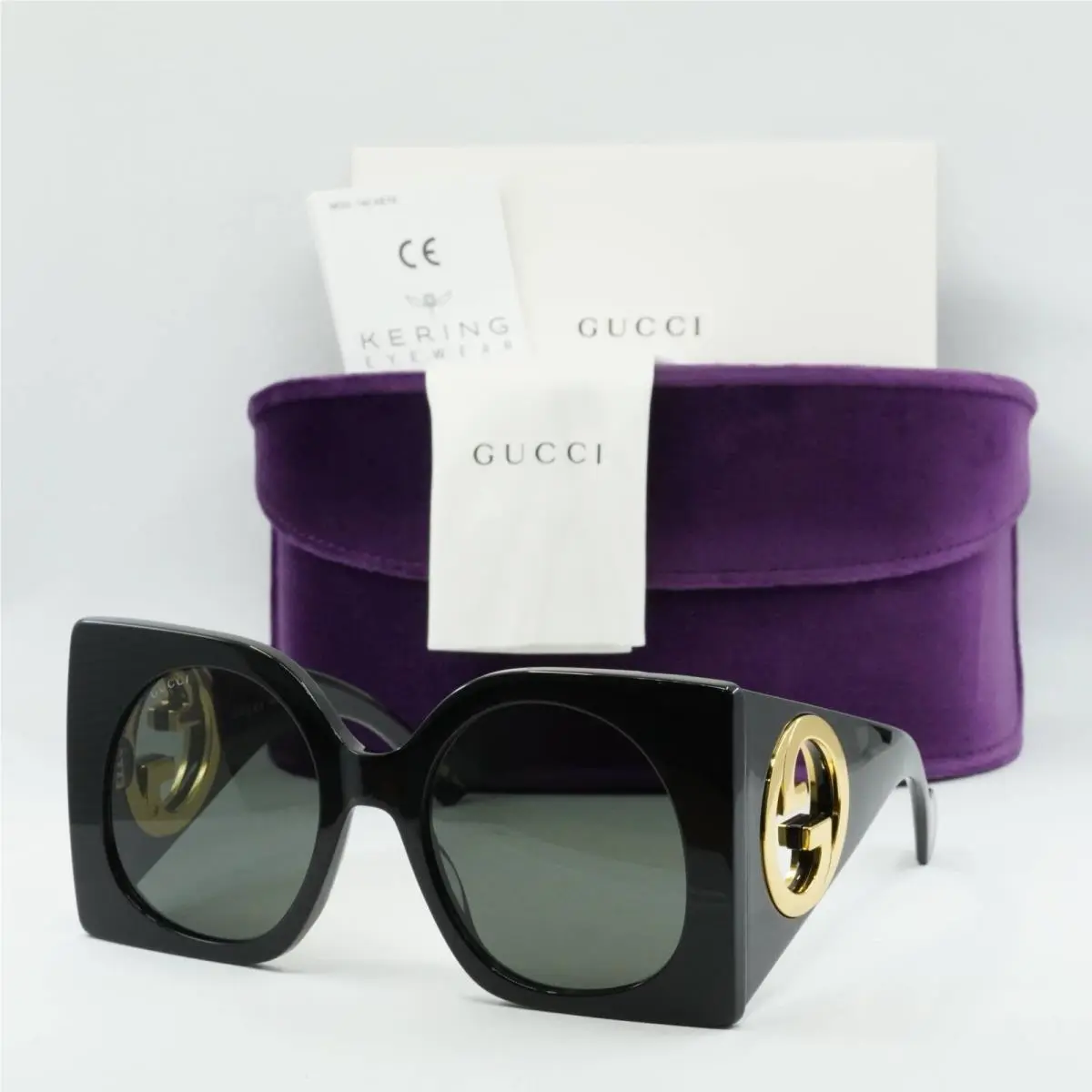 GG1254S 001 Black/grey 55-22-140 Sunglasses by Gucci