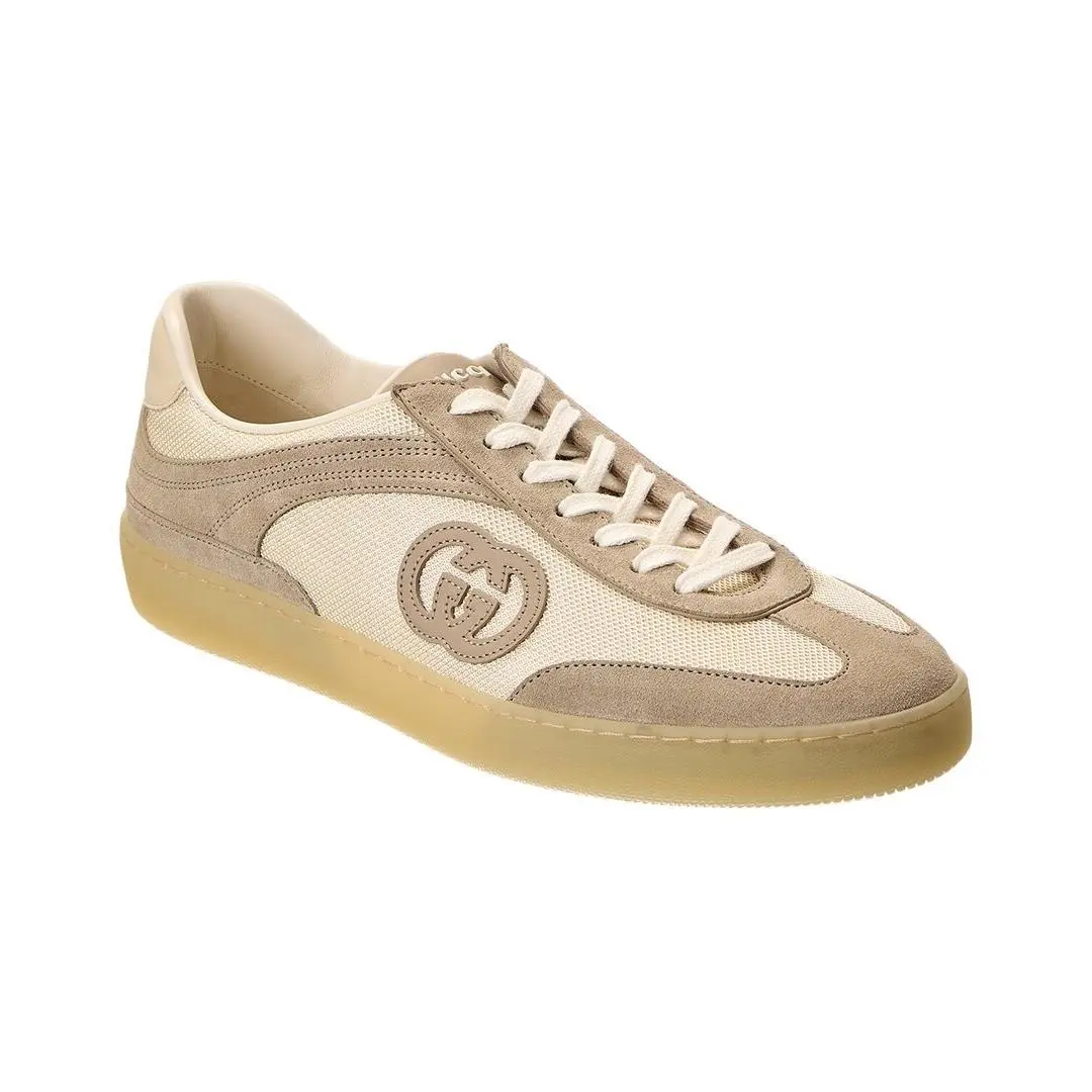 Gucci G75 Suede Mesh Sneaker Men`s Brown 7