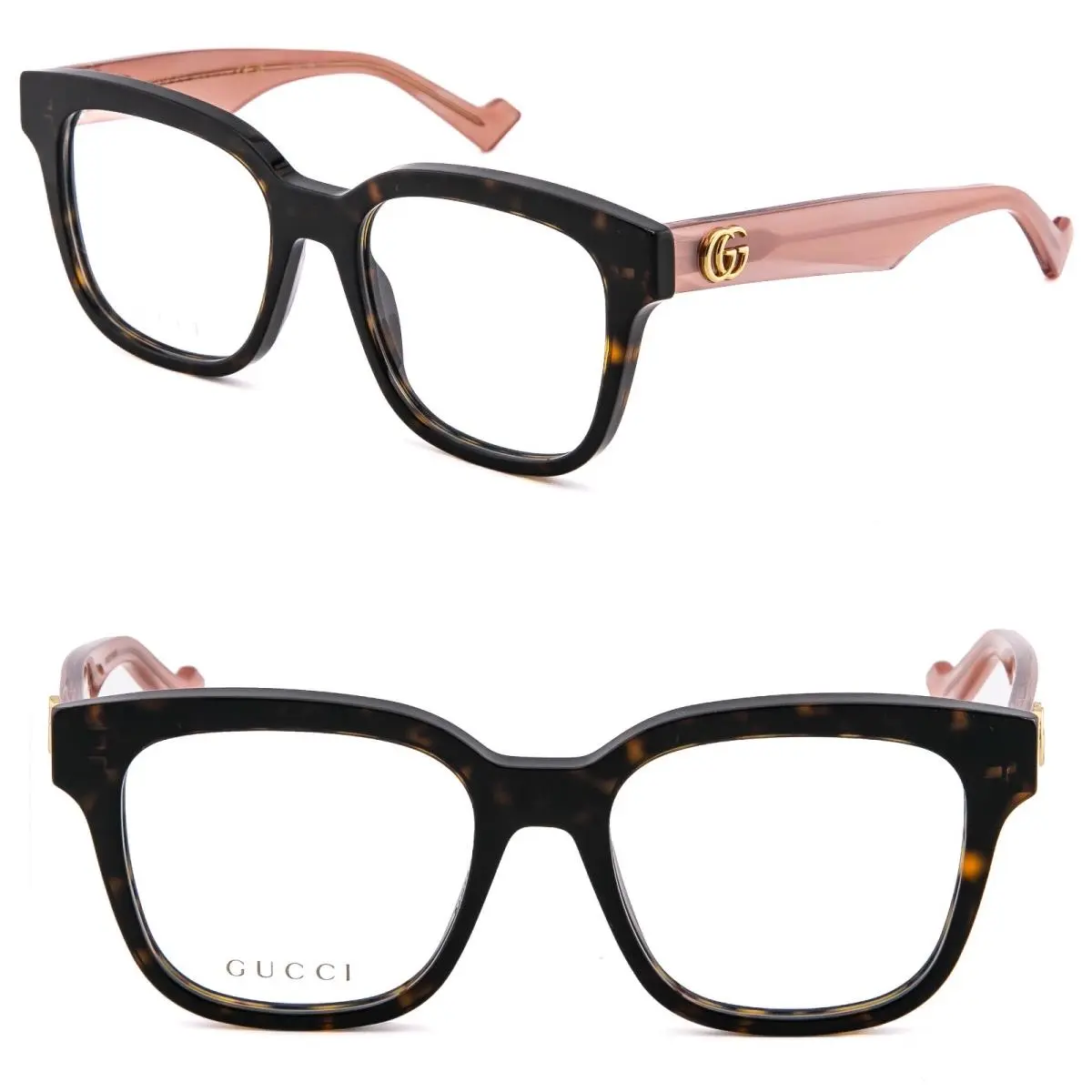 Gucci GG0958O 0958 Pink Pearl Havana GG Classic Unisex Eyeglasses 52mm 014