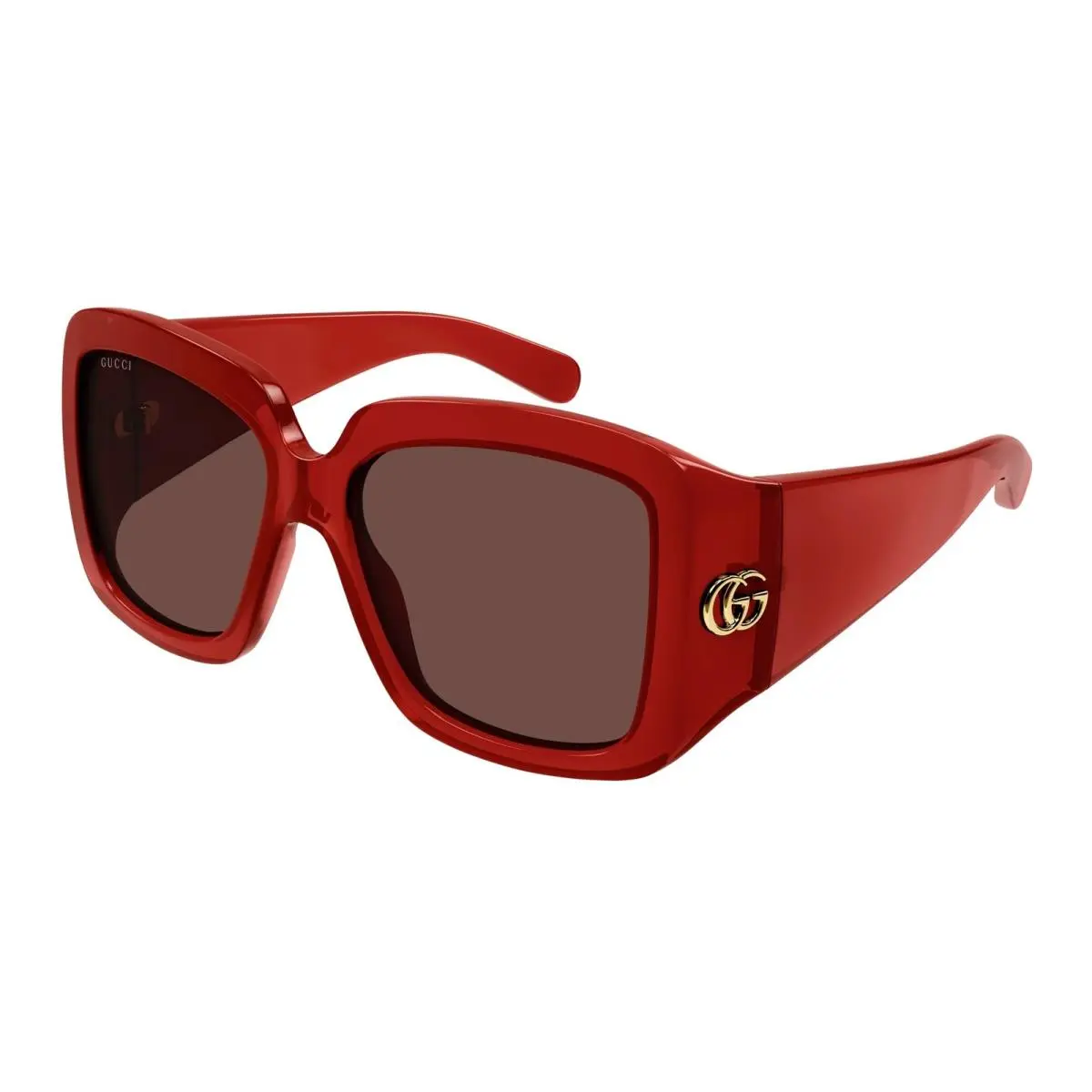 GG1402S 003 Sunglasses Square 55mm Red / Brown Lens by Gucci