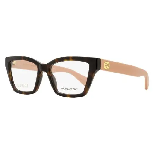 Gucci Squared Cat-eye Eyeglasses GG1715O 005 Havana/pink 53mm