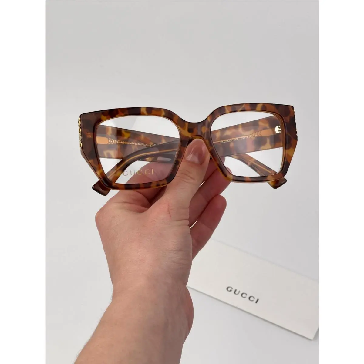 Women Eyeglasses Havana Demo Square GG2042O 004 by Gucci