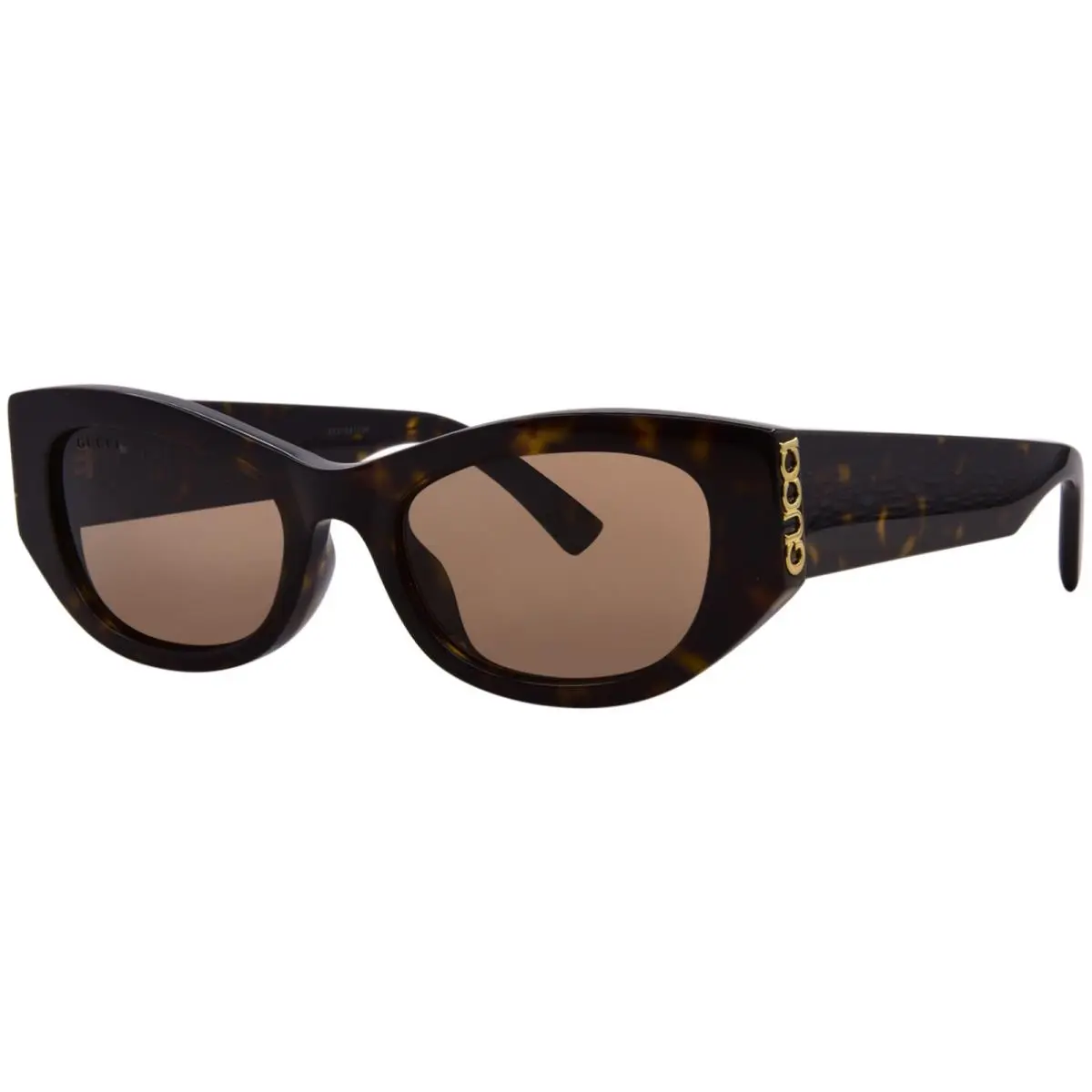 Gucci GG2044SA 002 Sunglasses Women`s Havana/brown Lenses Cat Eye 53mm