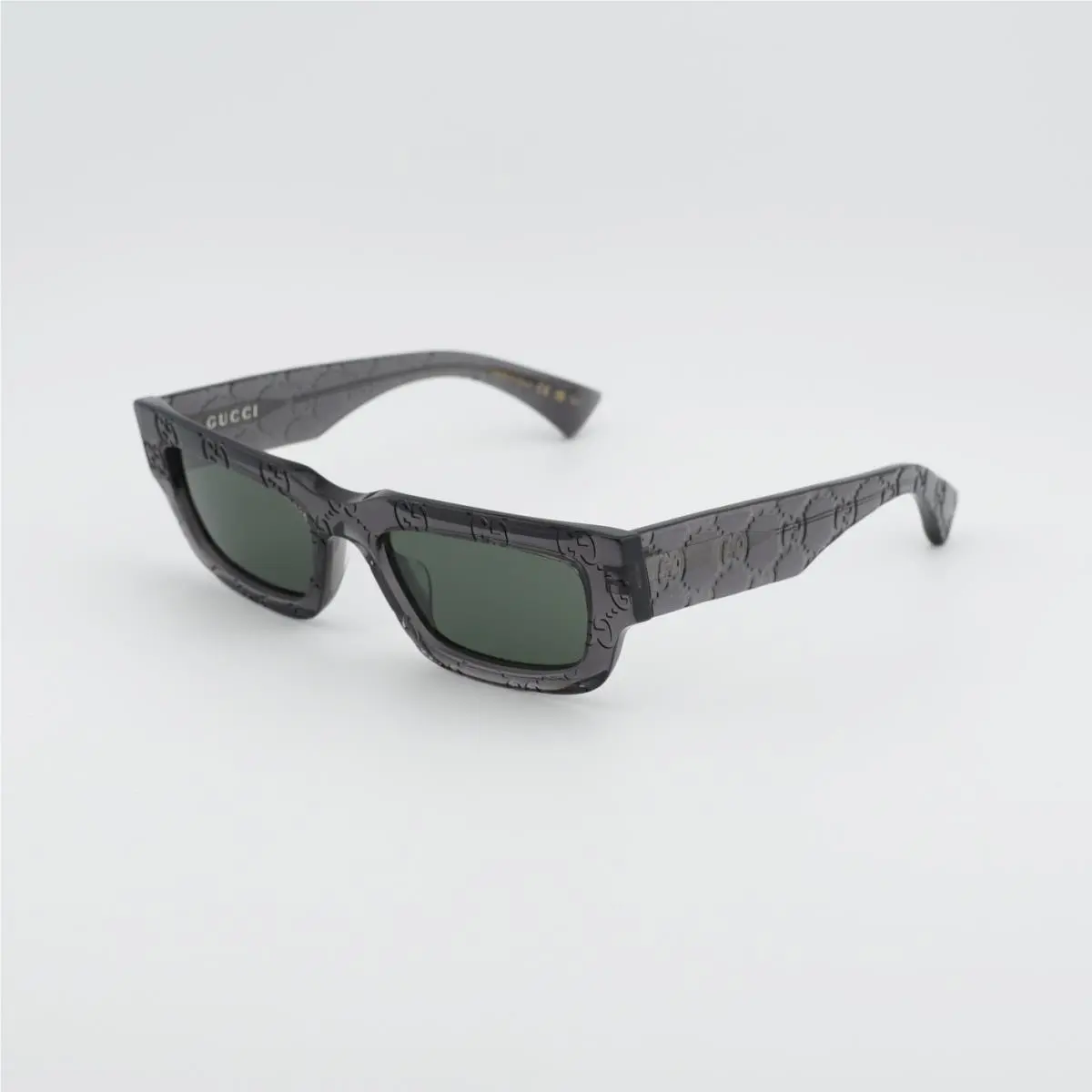 GG1838S 011 Shiny Smoke Grey Crystal/grey 52-19-145 Sunglasses by Gucci