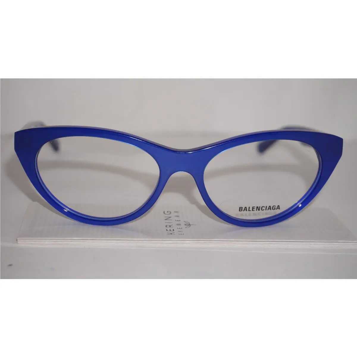 Balenciaga Eyeglasses Cateye Blue Transparent BB0079O 003 52 17 140